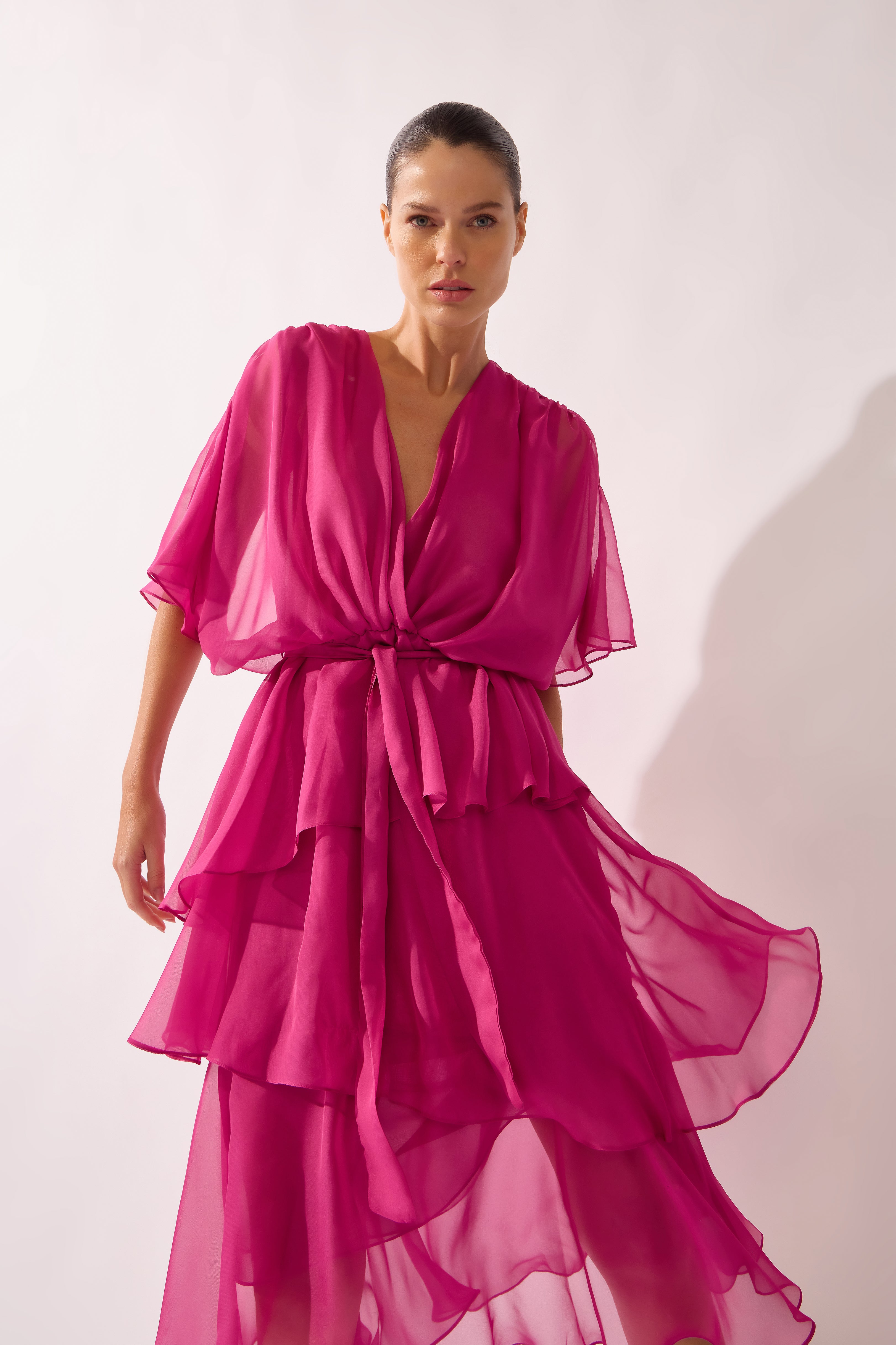 Vestido Midi Camadas Vibration Liso