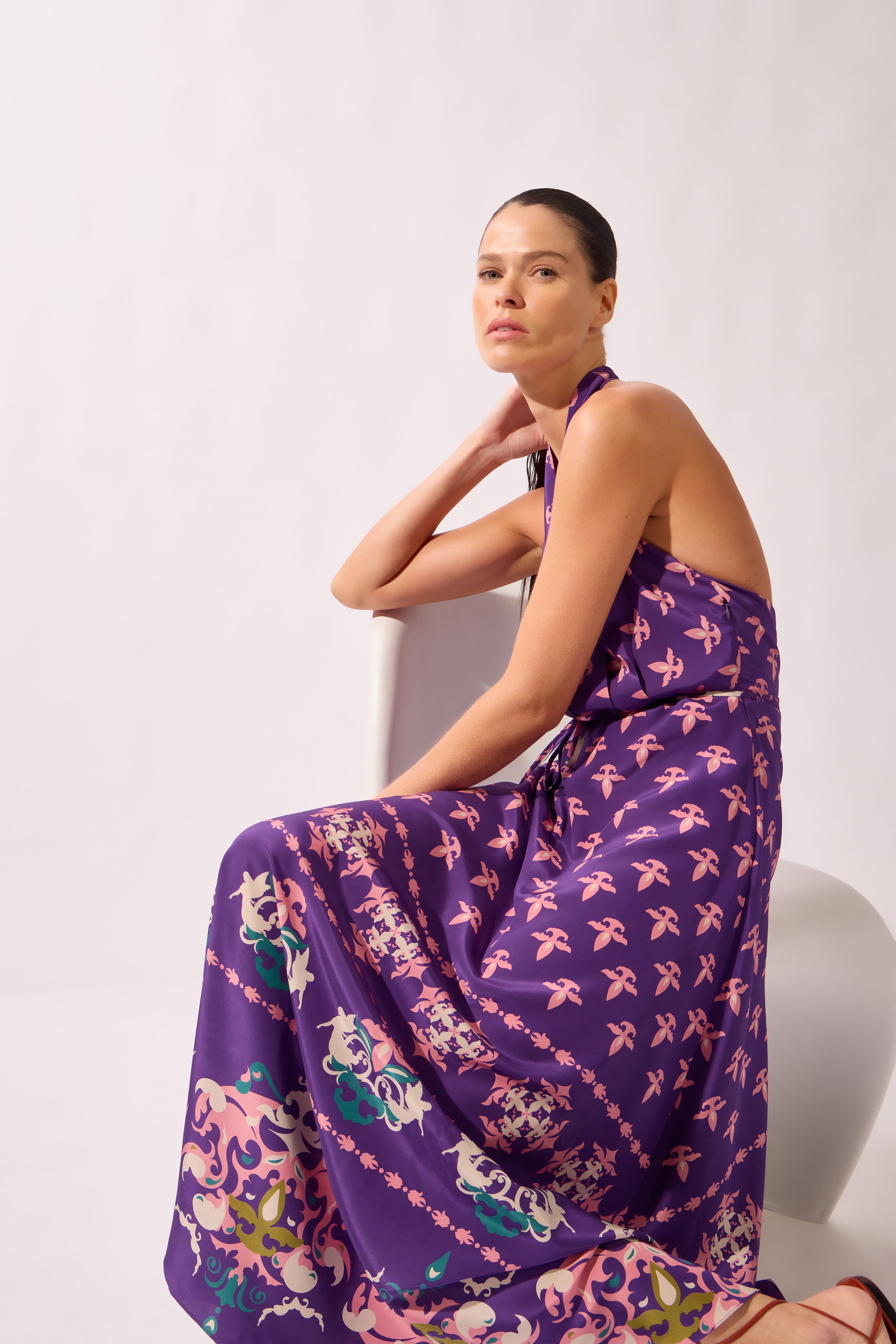 Vestido Longo Frente Única Arabesque