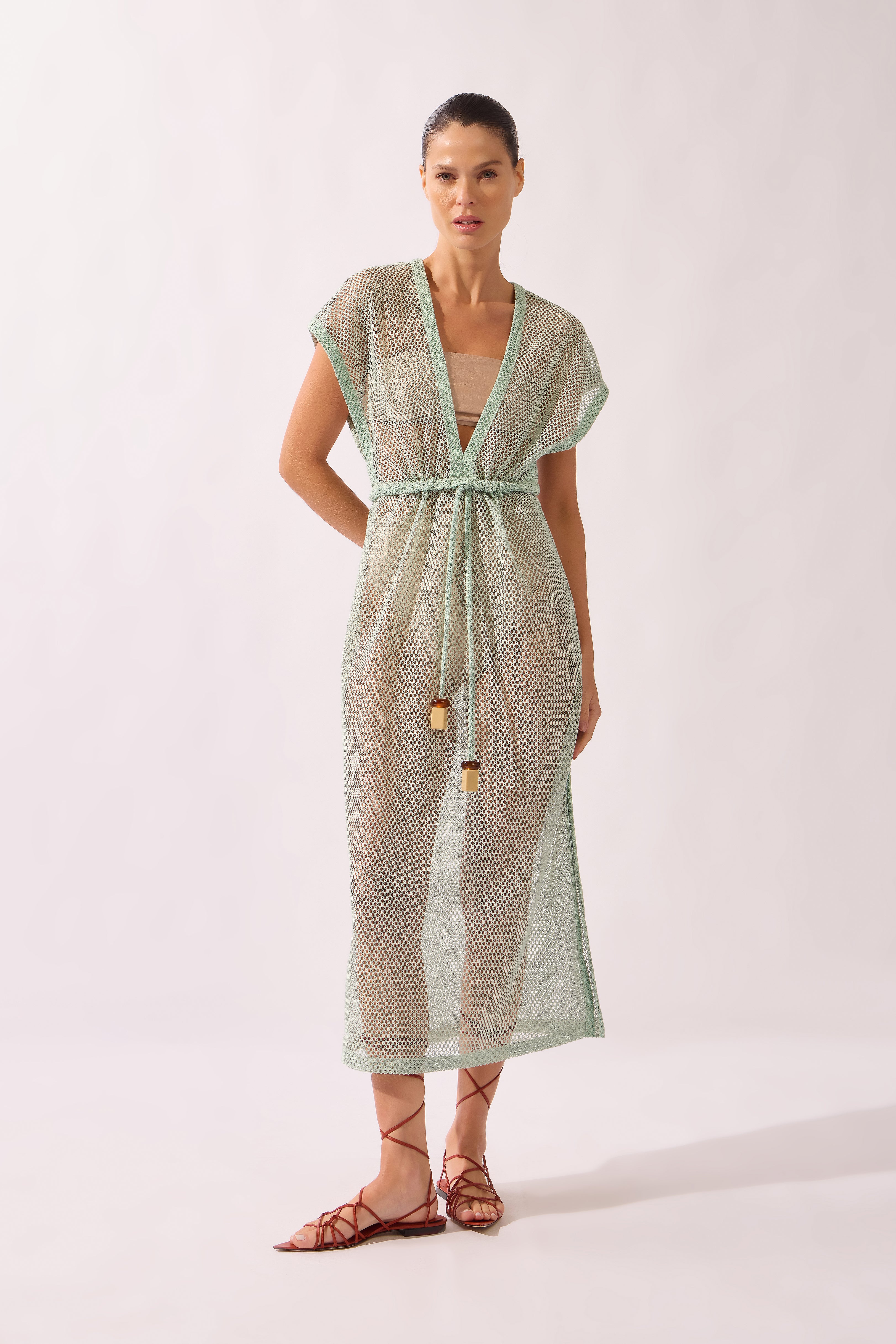 Vestido Longo Detalhe Ponteiras Vibration