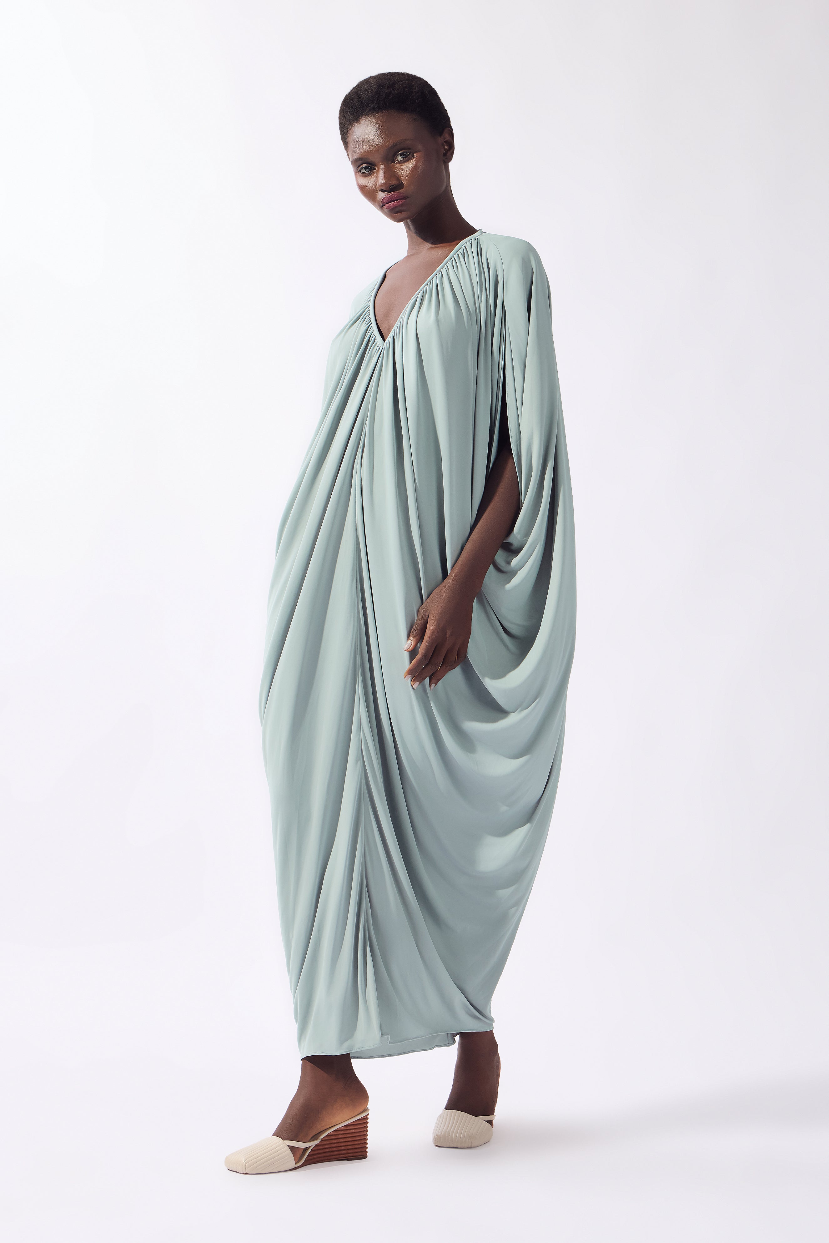 Vestido Longo Decote V Bold Noir