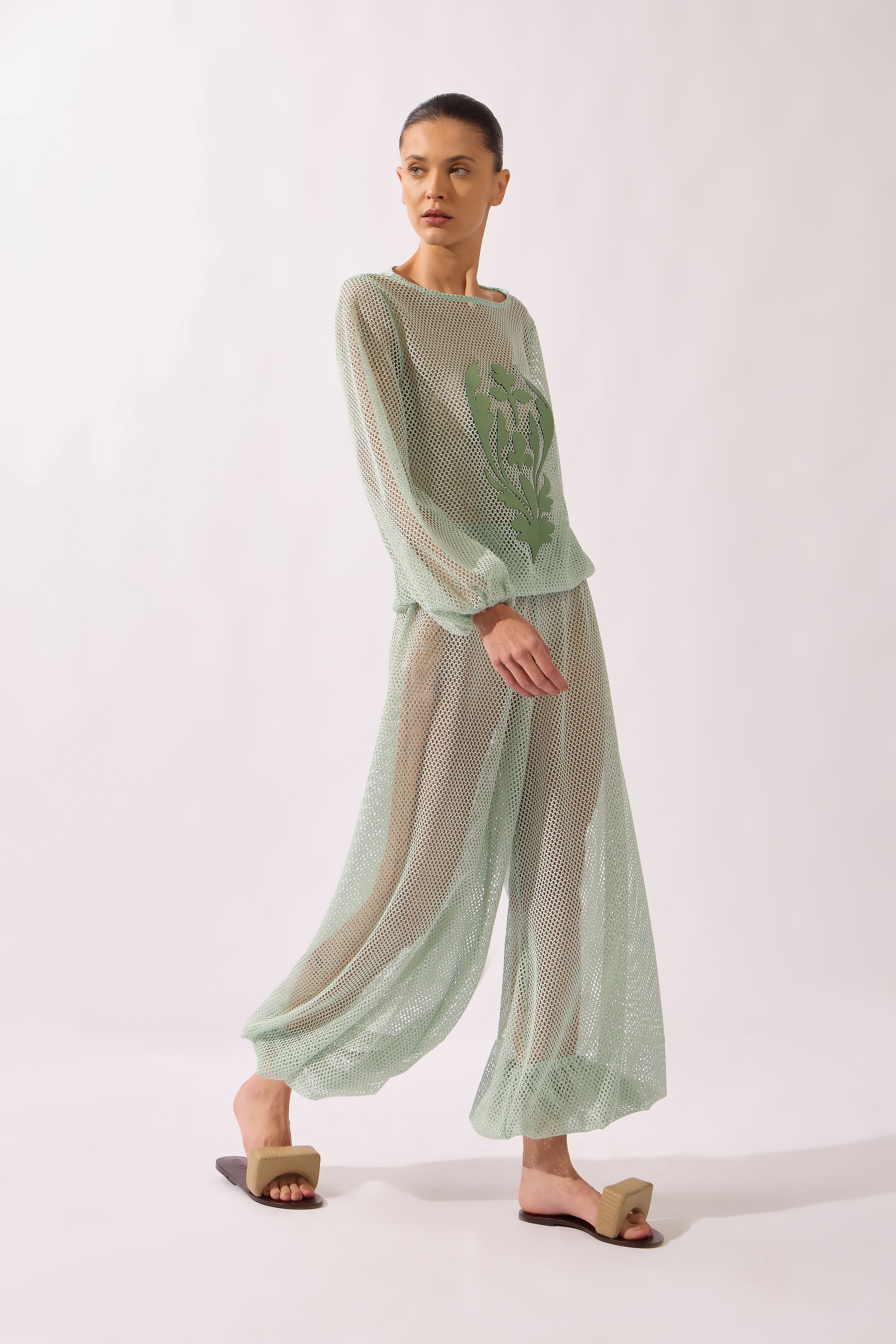 Blusa De Tela Manga Bufante Vibration