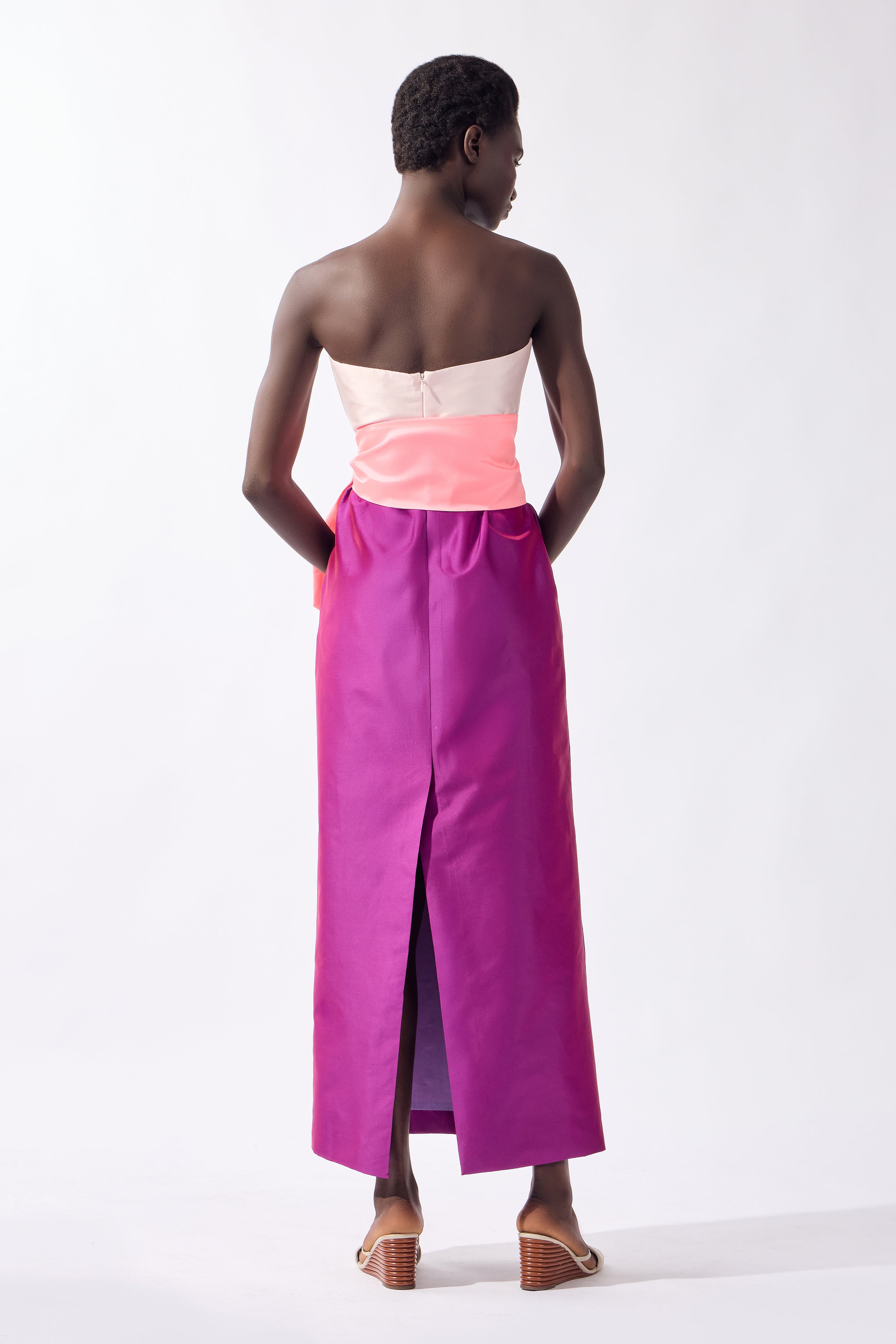 Vestido Tomara que Caia Laço Arabesque Tafetá