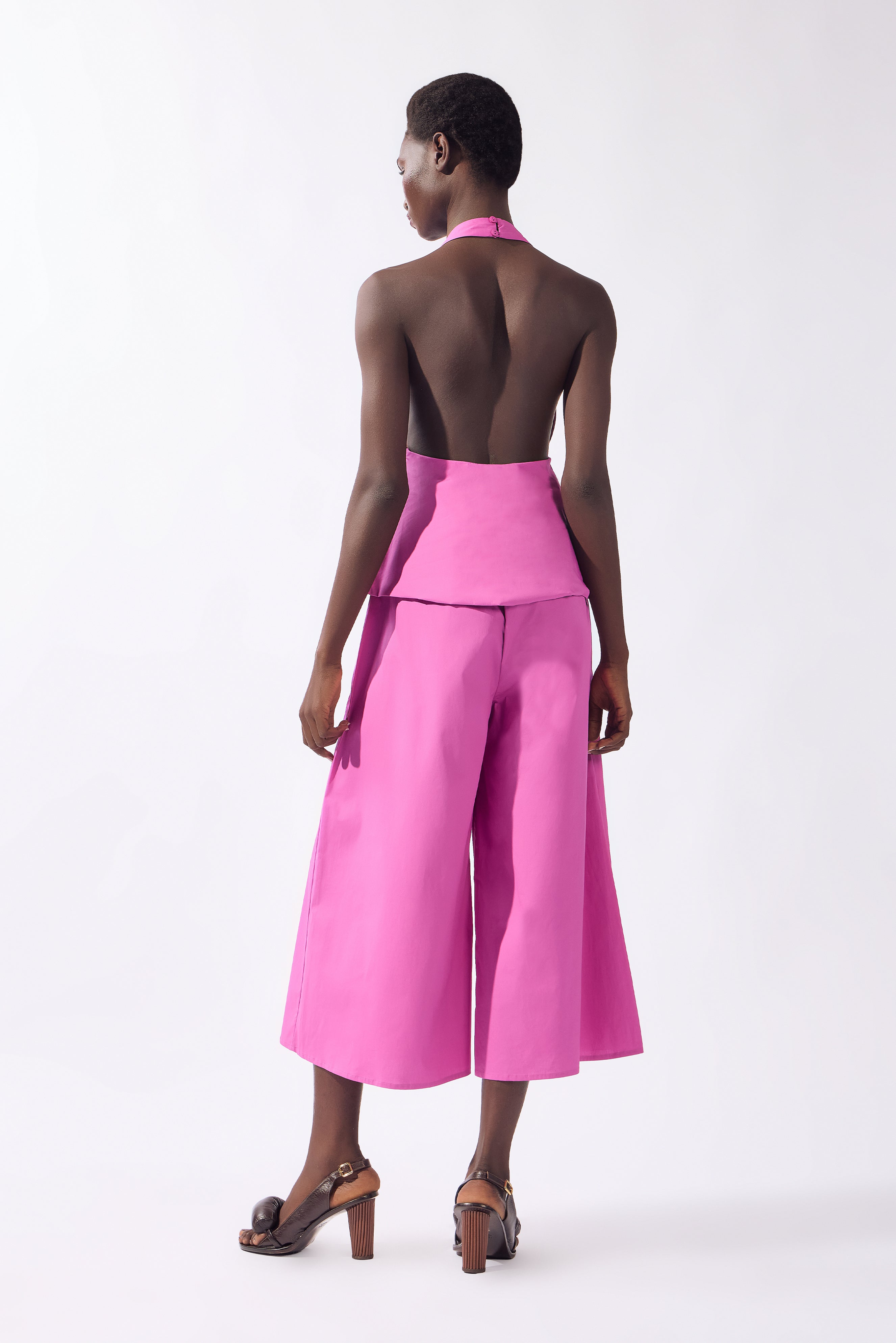 Calça Pantacourt Pois e Foliage Lisos