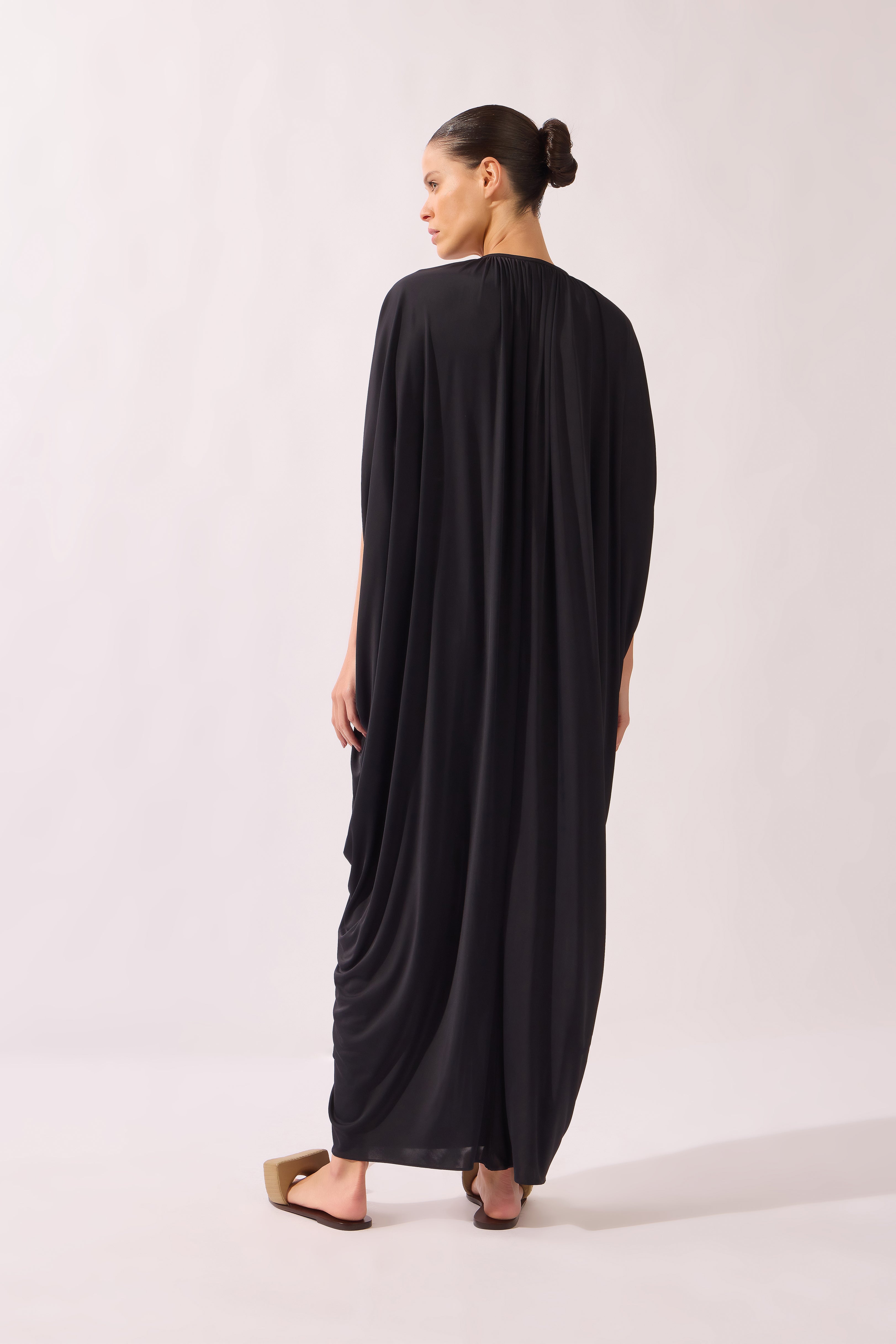 Vestido Longo Decote V Bold Noir
