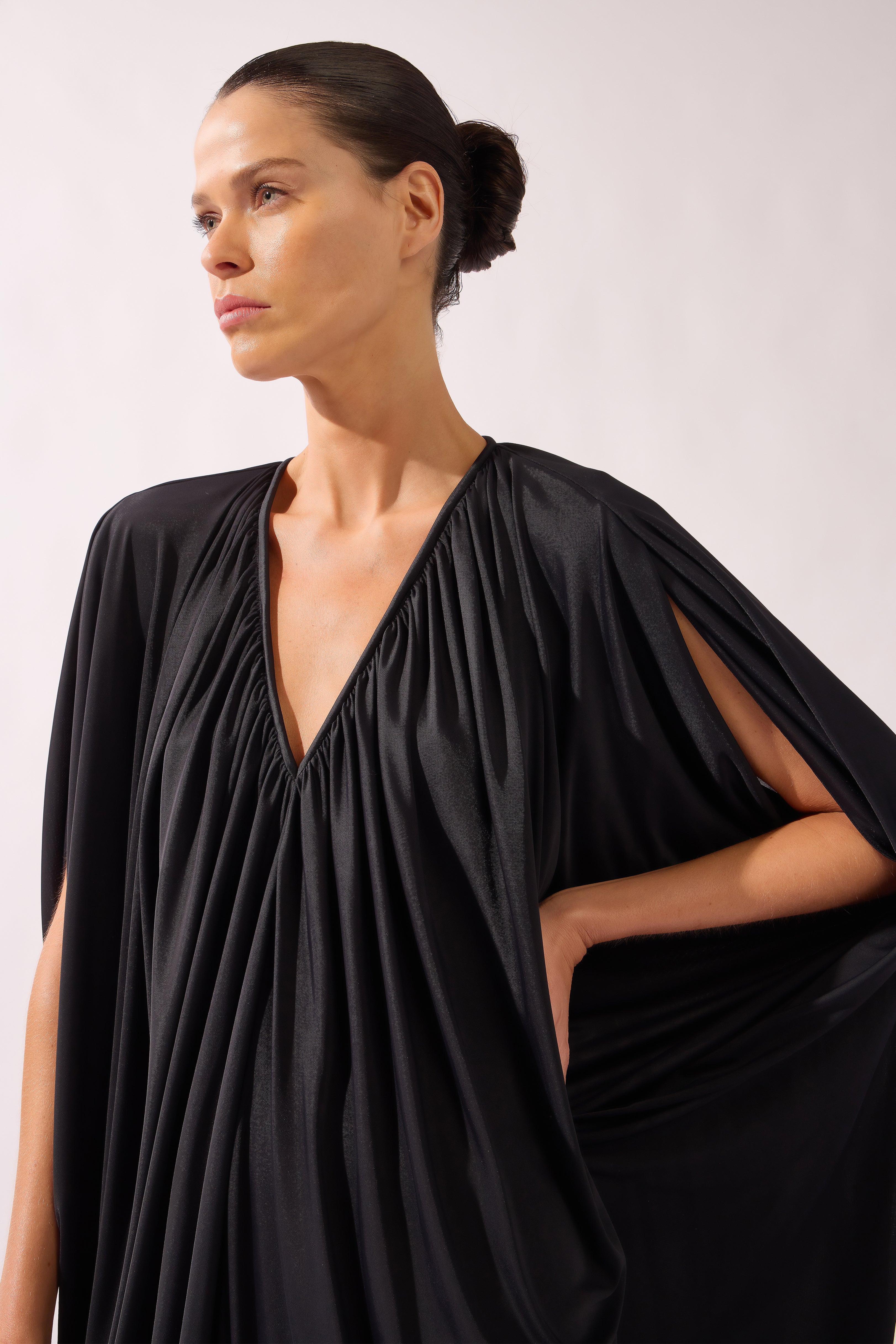 Vestido Longo Decote V Lisos