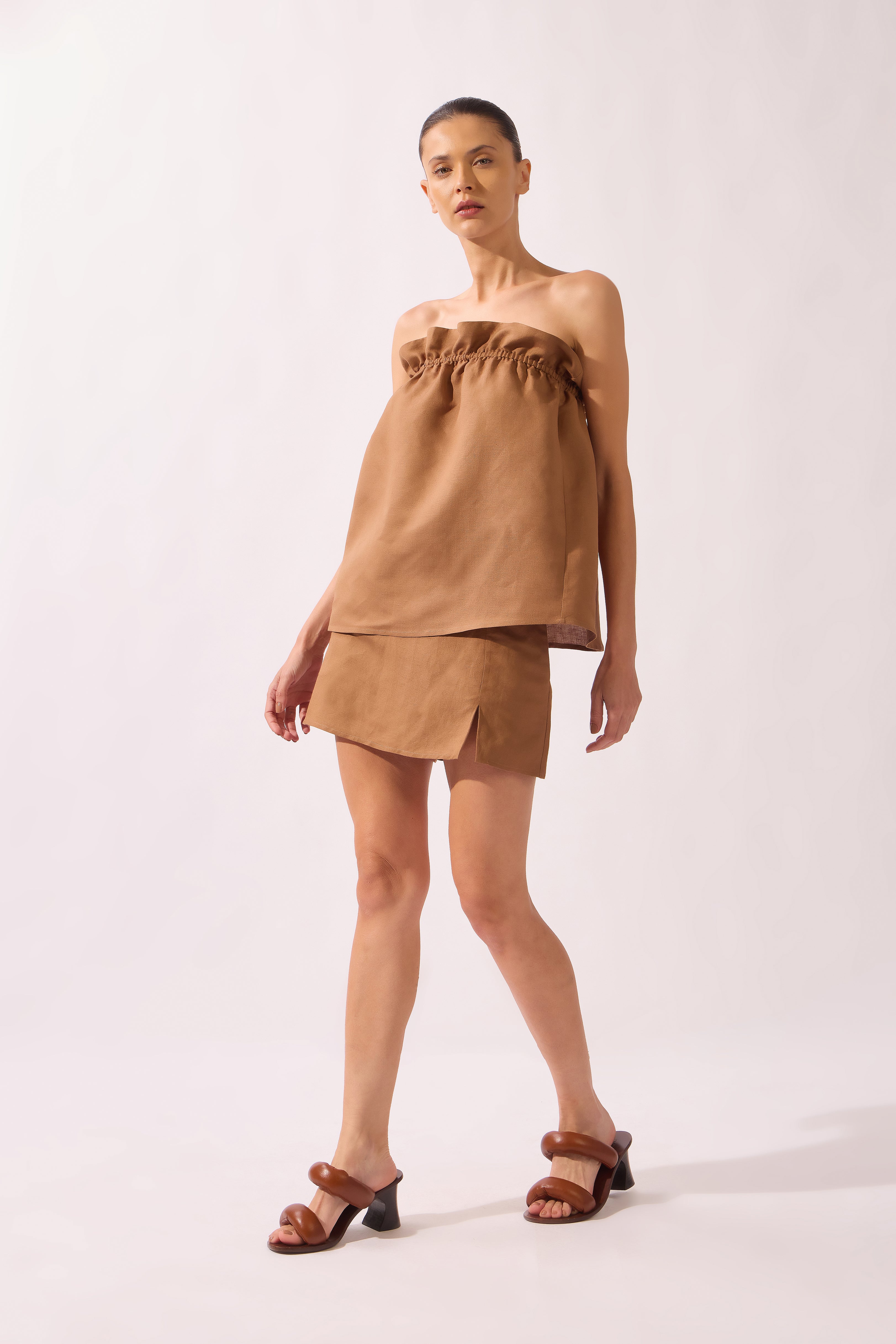 Blusa Bata Tomara que Caia Pois e Foliage Lisos