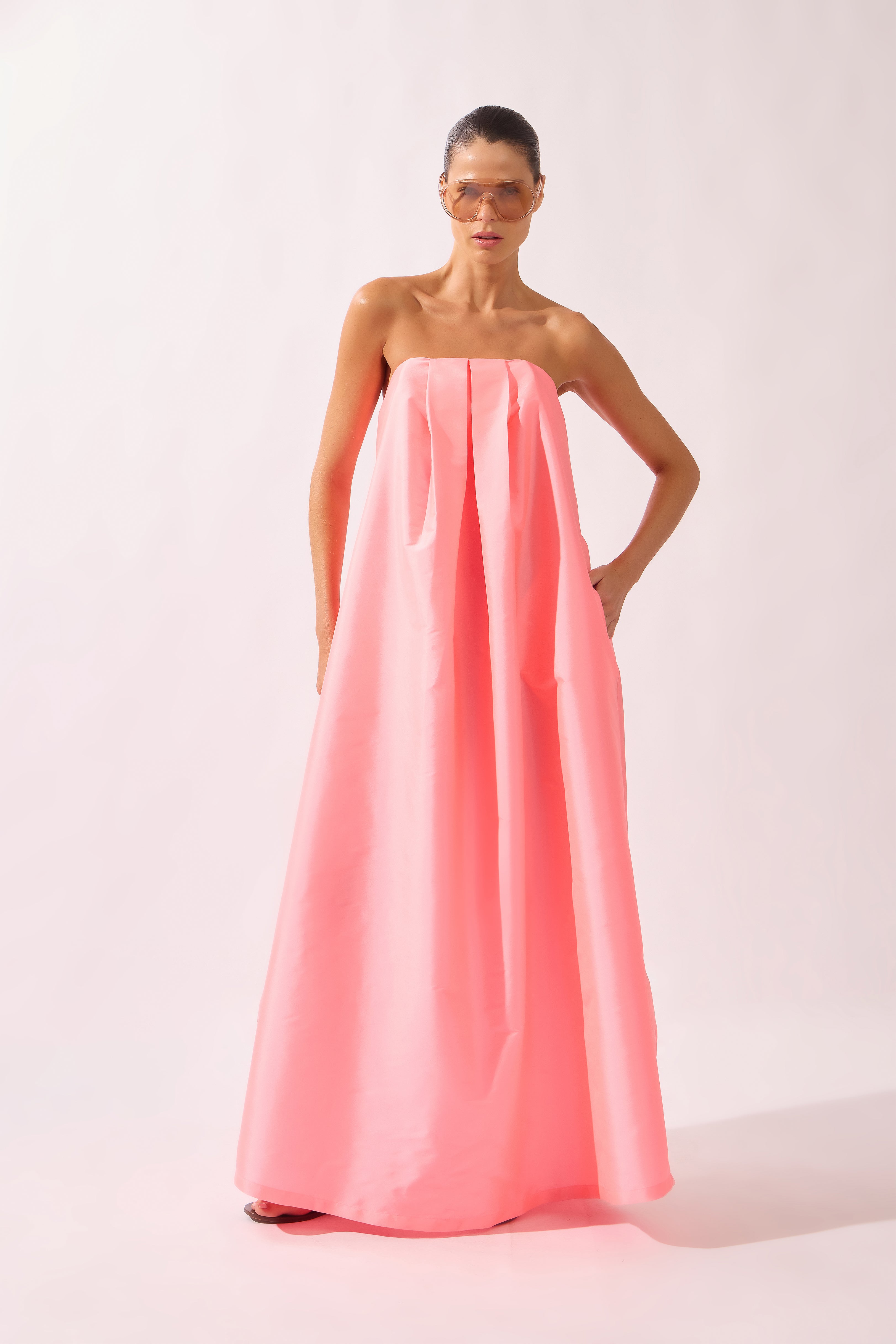 Vestido Longo Tomara que Caia Tafetá