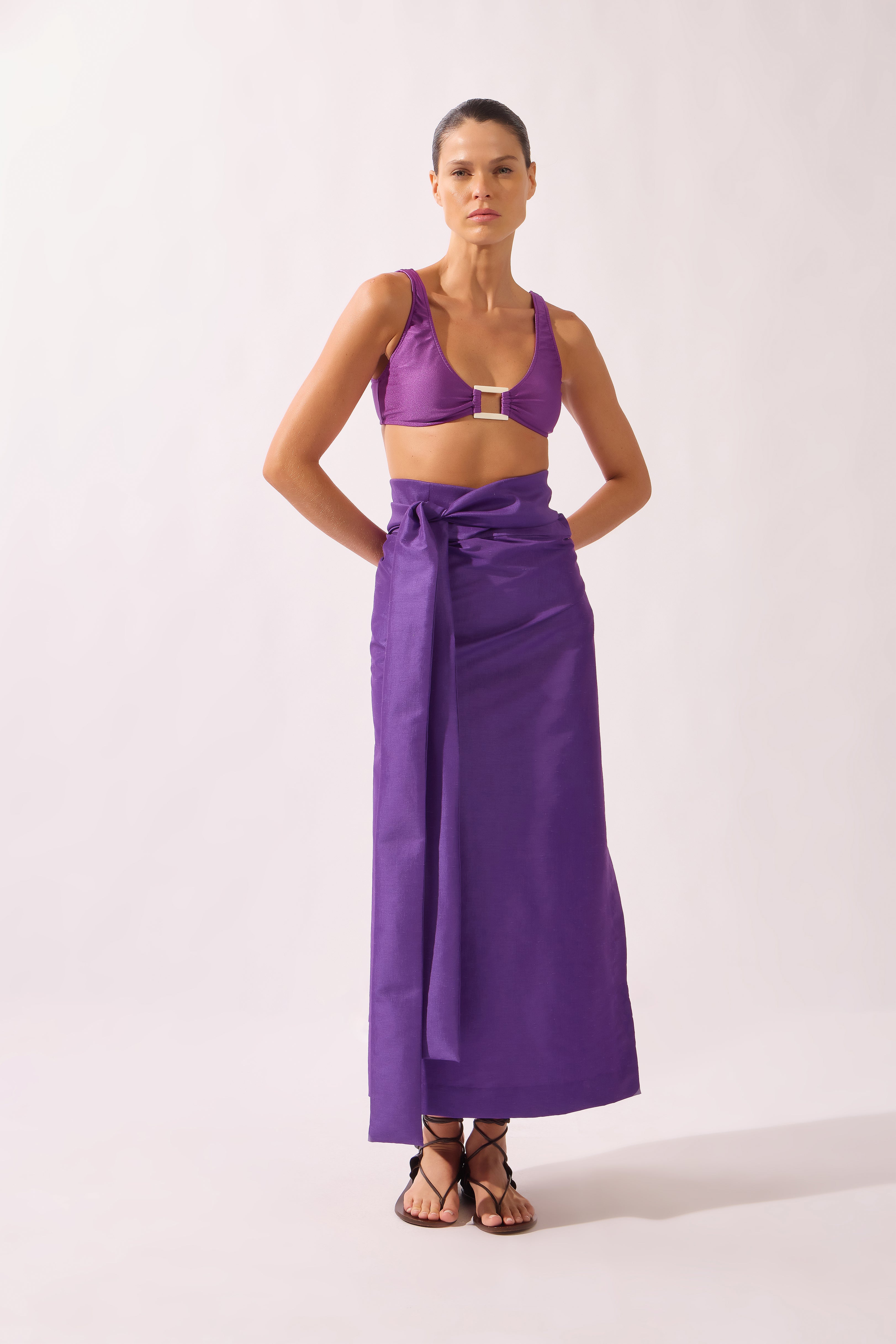 Saia Longa Maxi Laço Arabesque Lisos