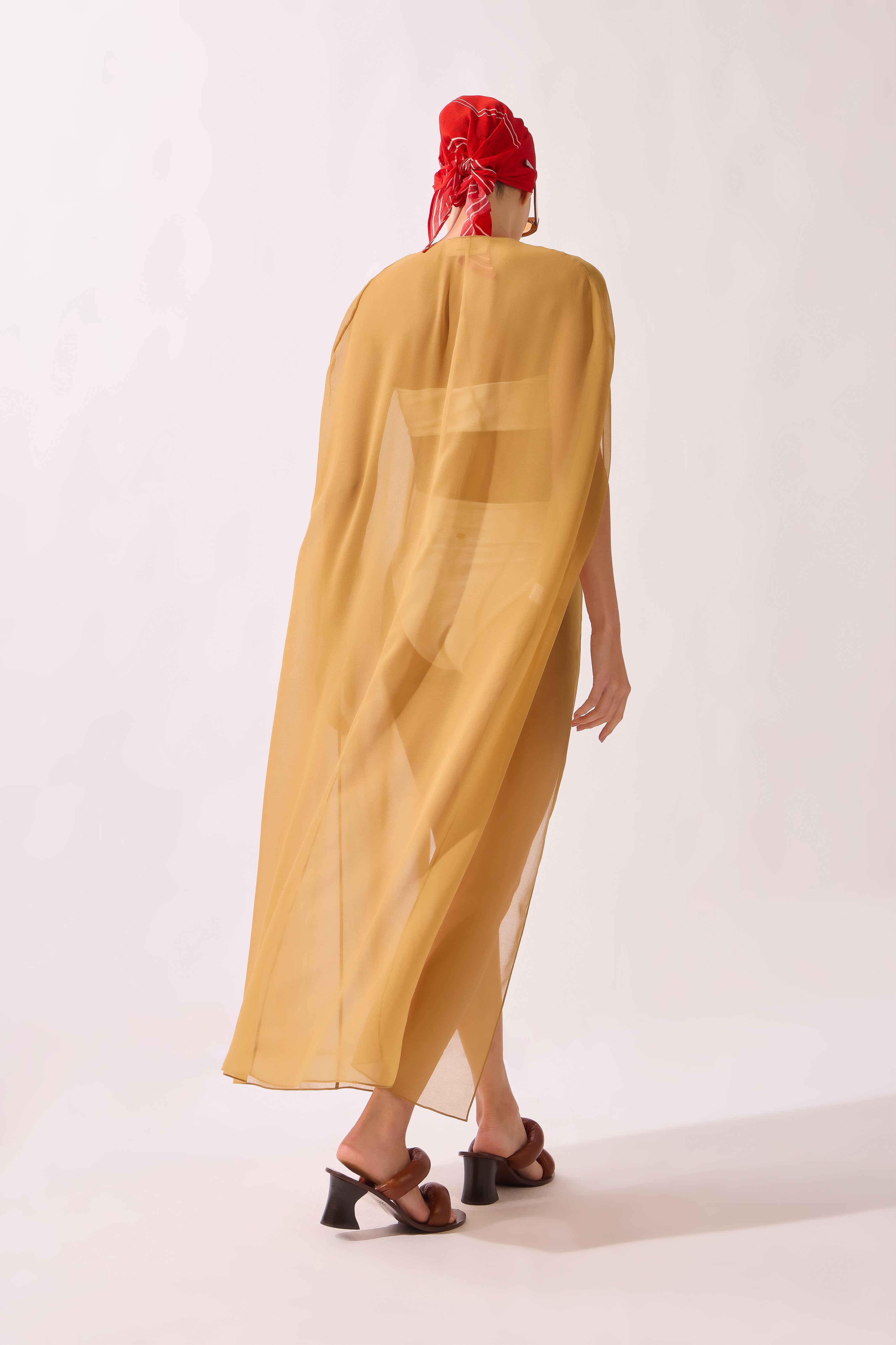 Capa Longa Pois e Foliage Lisos