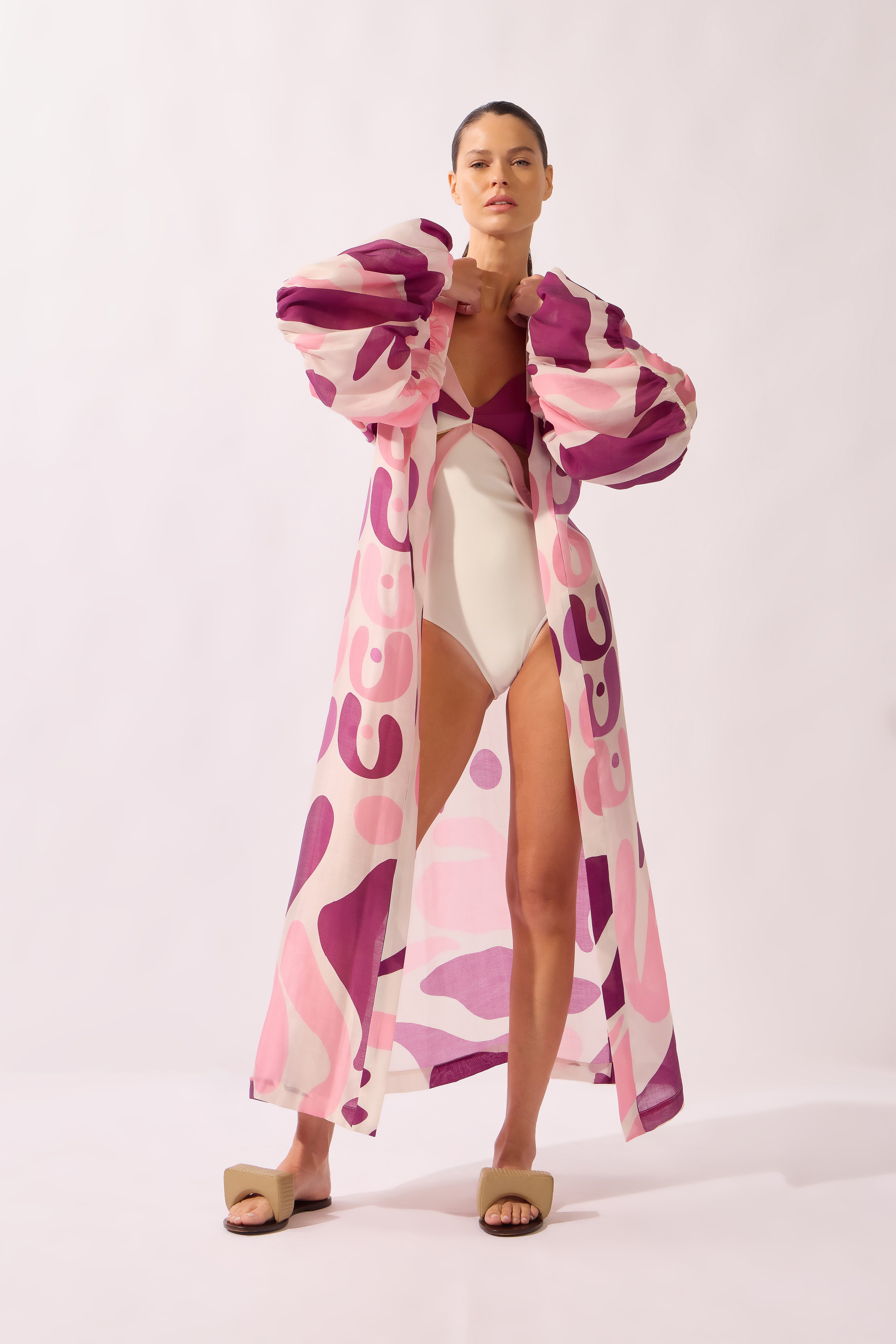 Robe Maxi Manga Bold Floral