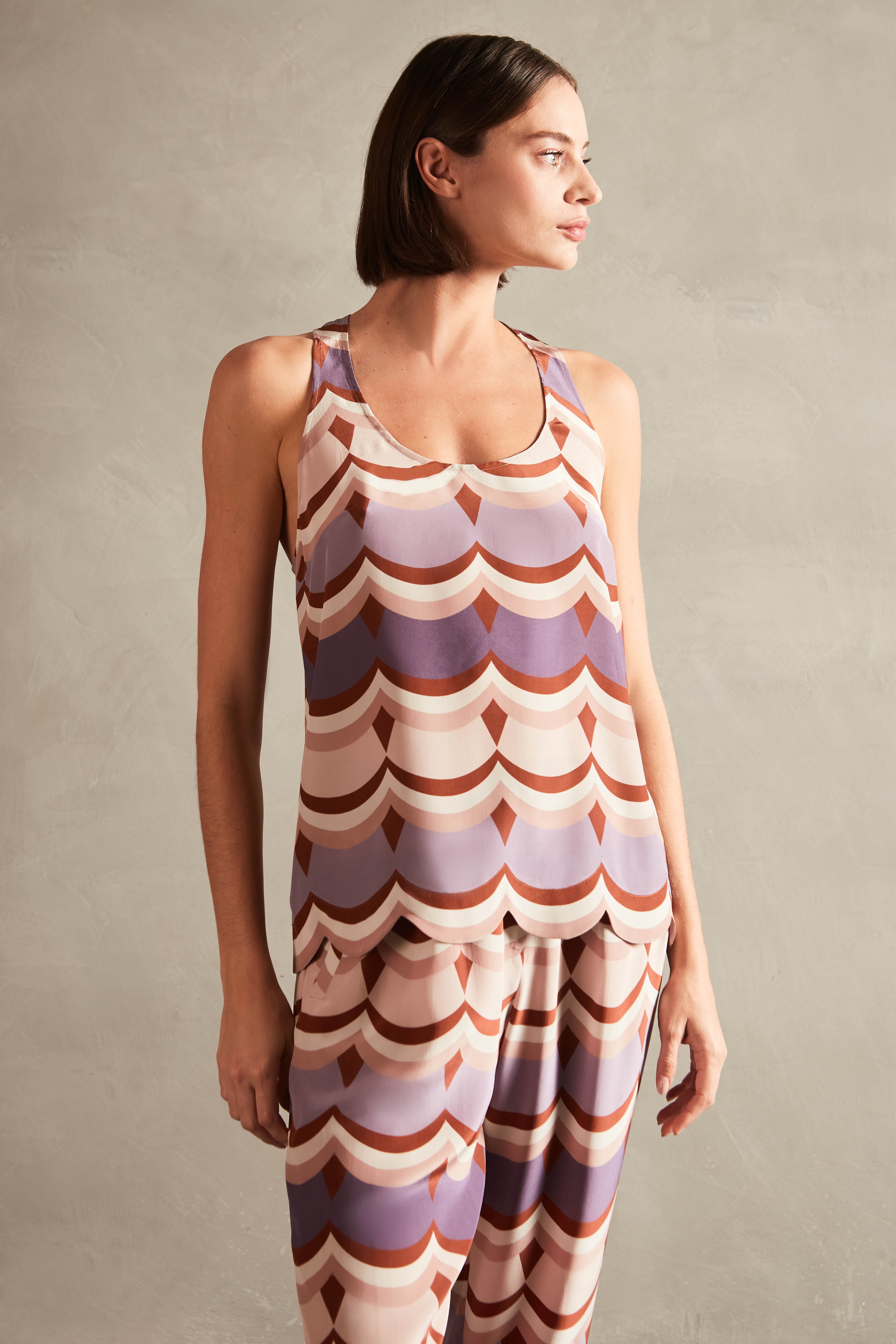 Blusa Regata Ondas Vintage