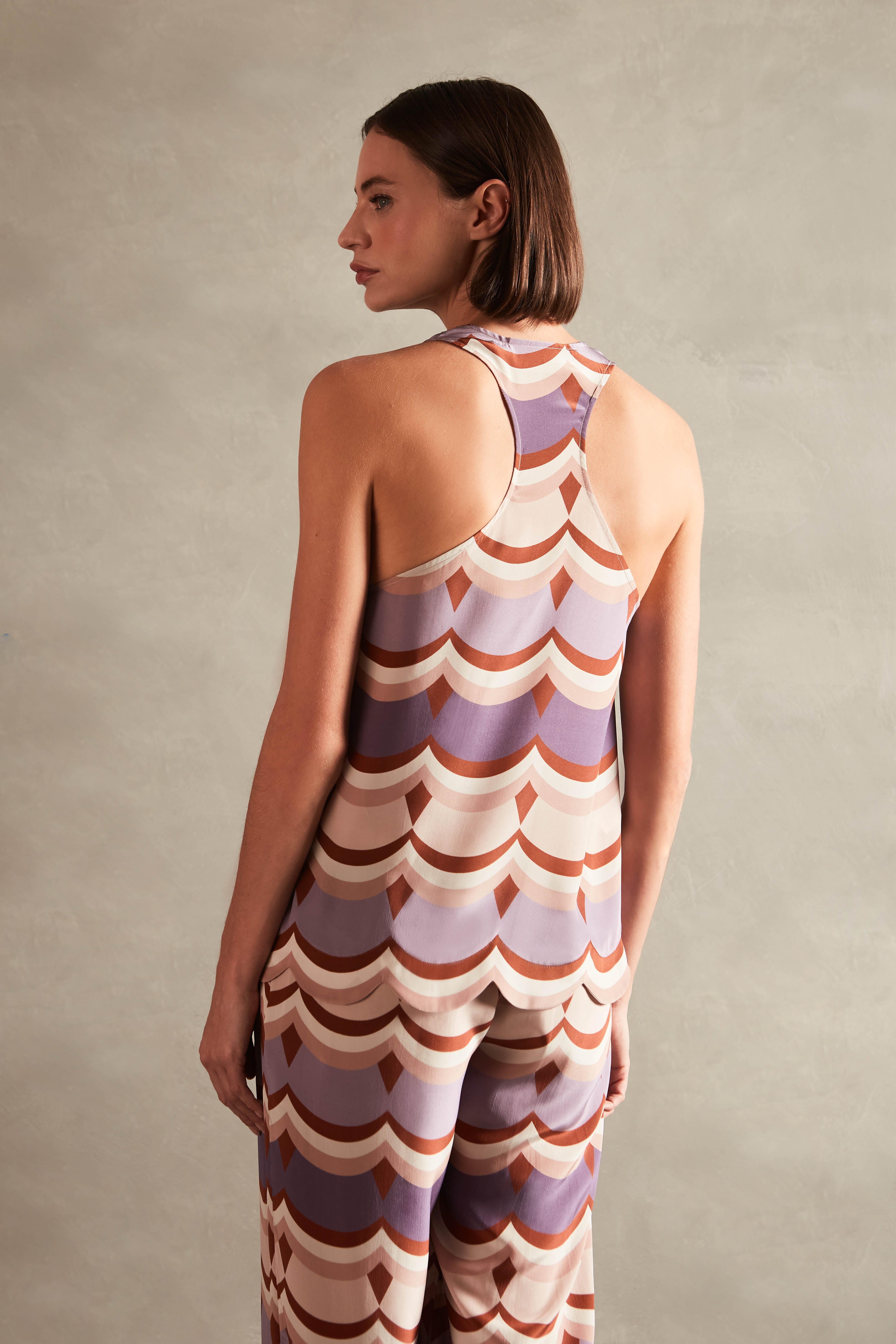 Blusa Regata Ondas Vintage