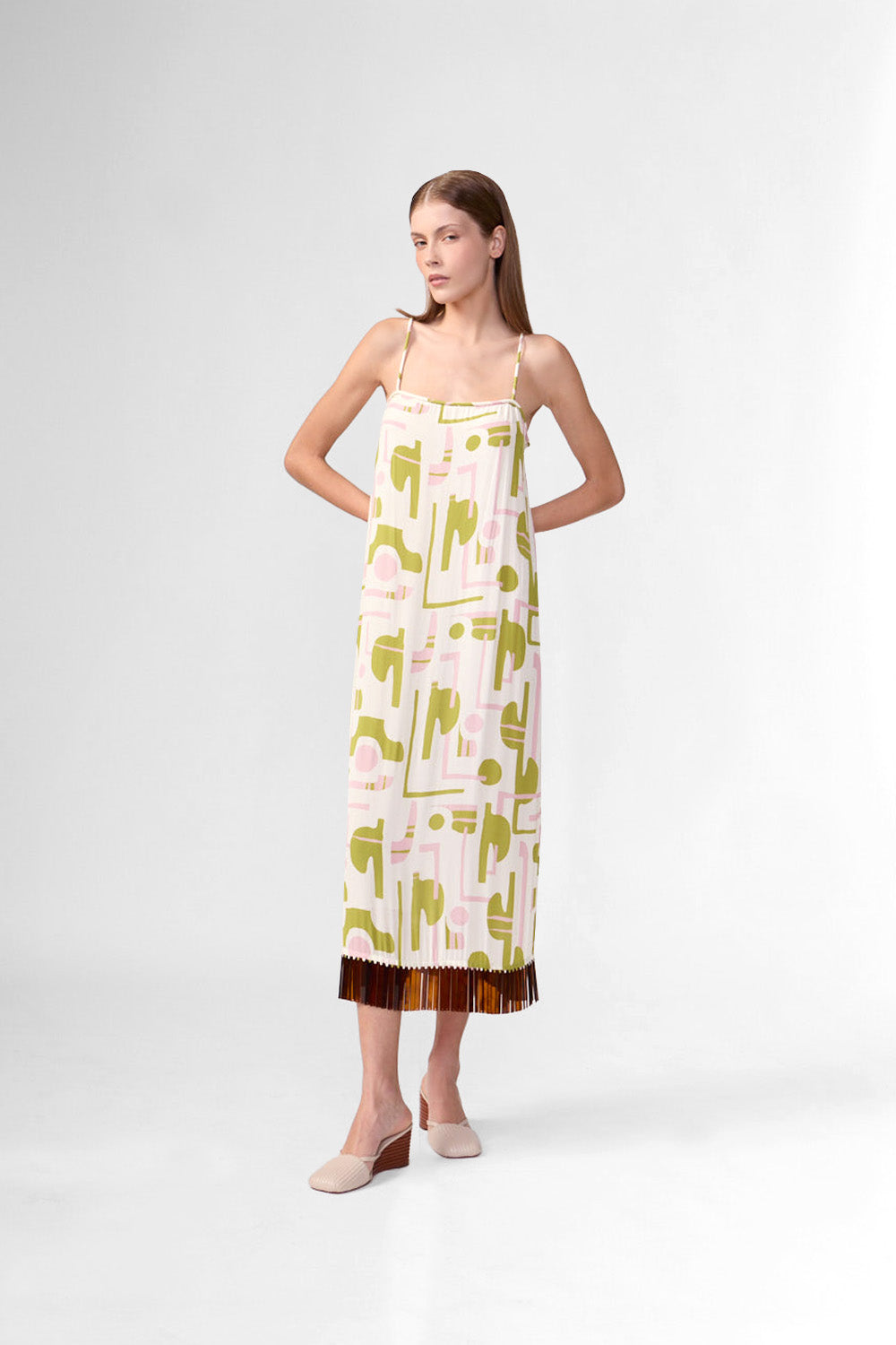 Vestido Midi Com Aplicações Baleares