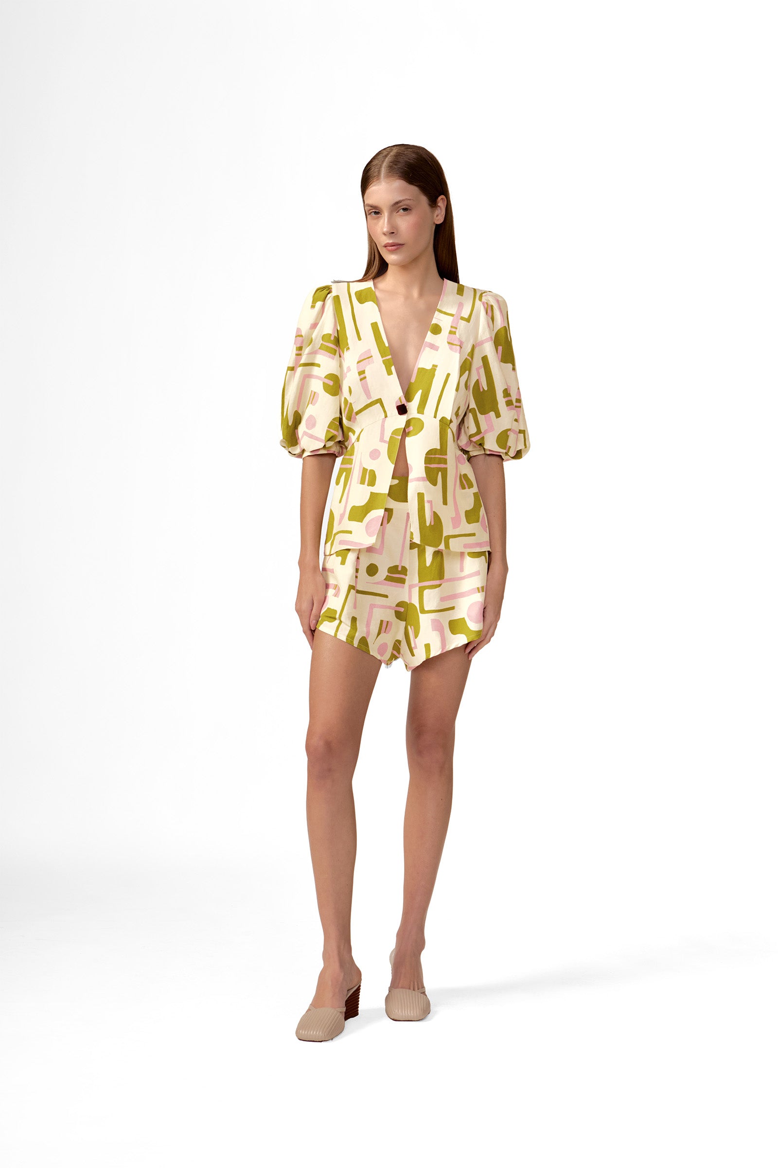 Blusa Manga Curta Bufante Baleares