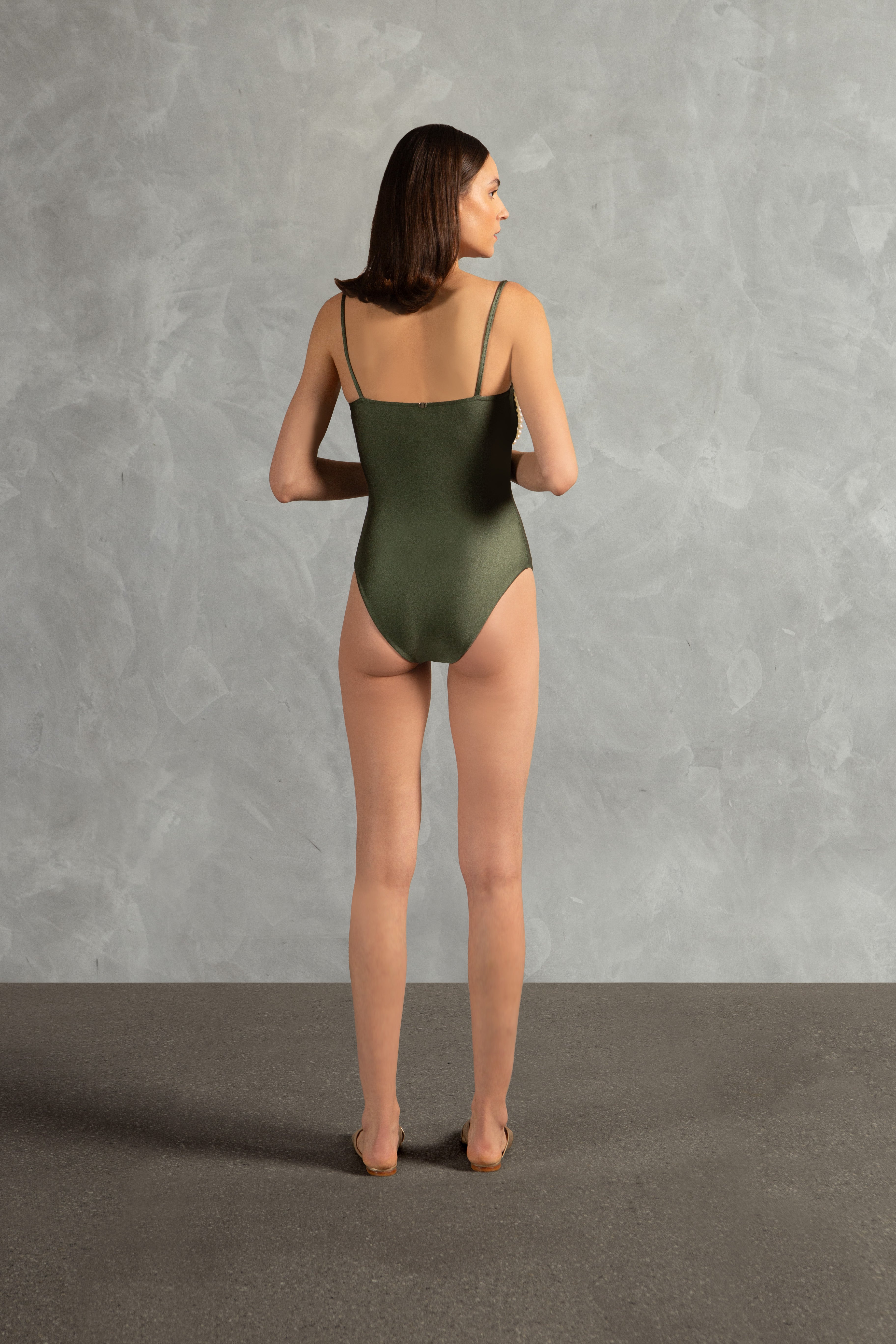 Maillot Alças Com Pérolas Ostras