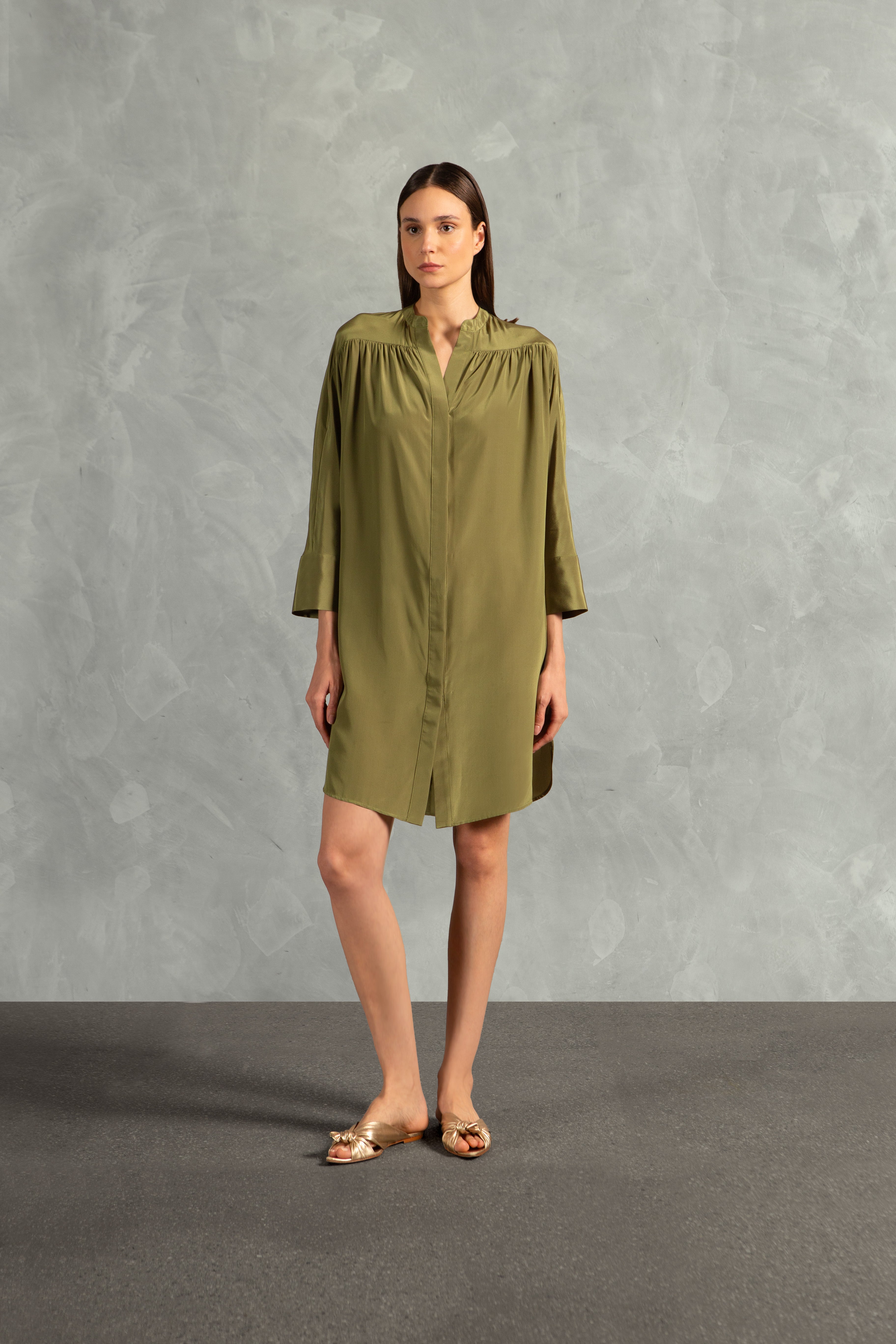 Chemise Manga Longa Ostras Liso