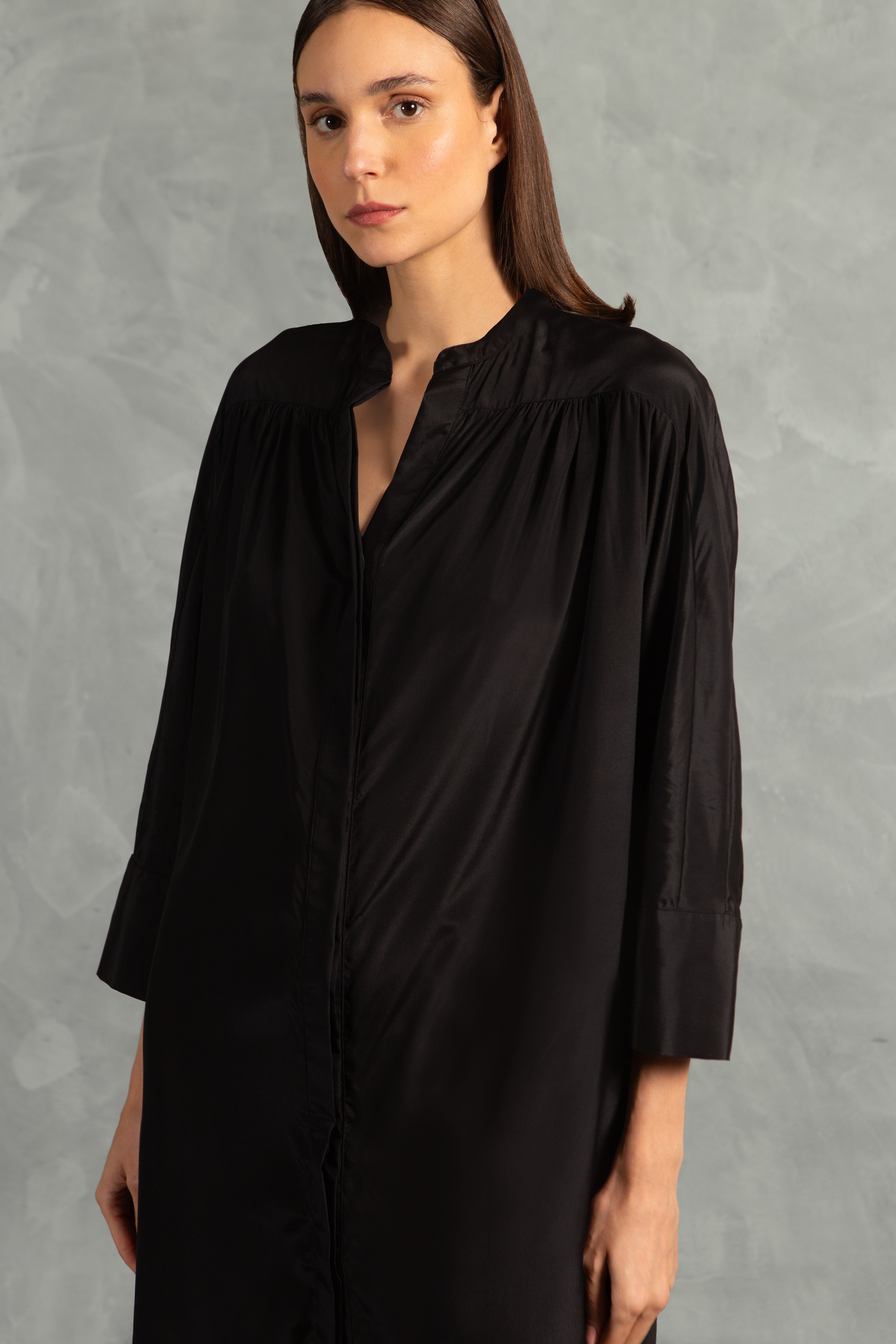 Chemise Manga Longa Ostras Liso