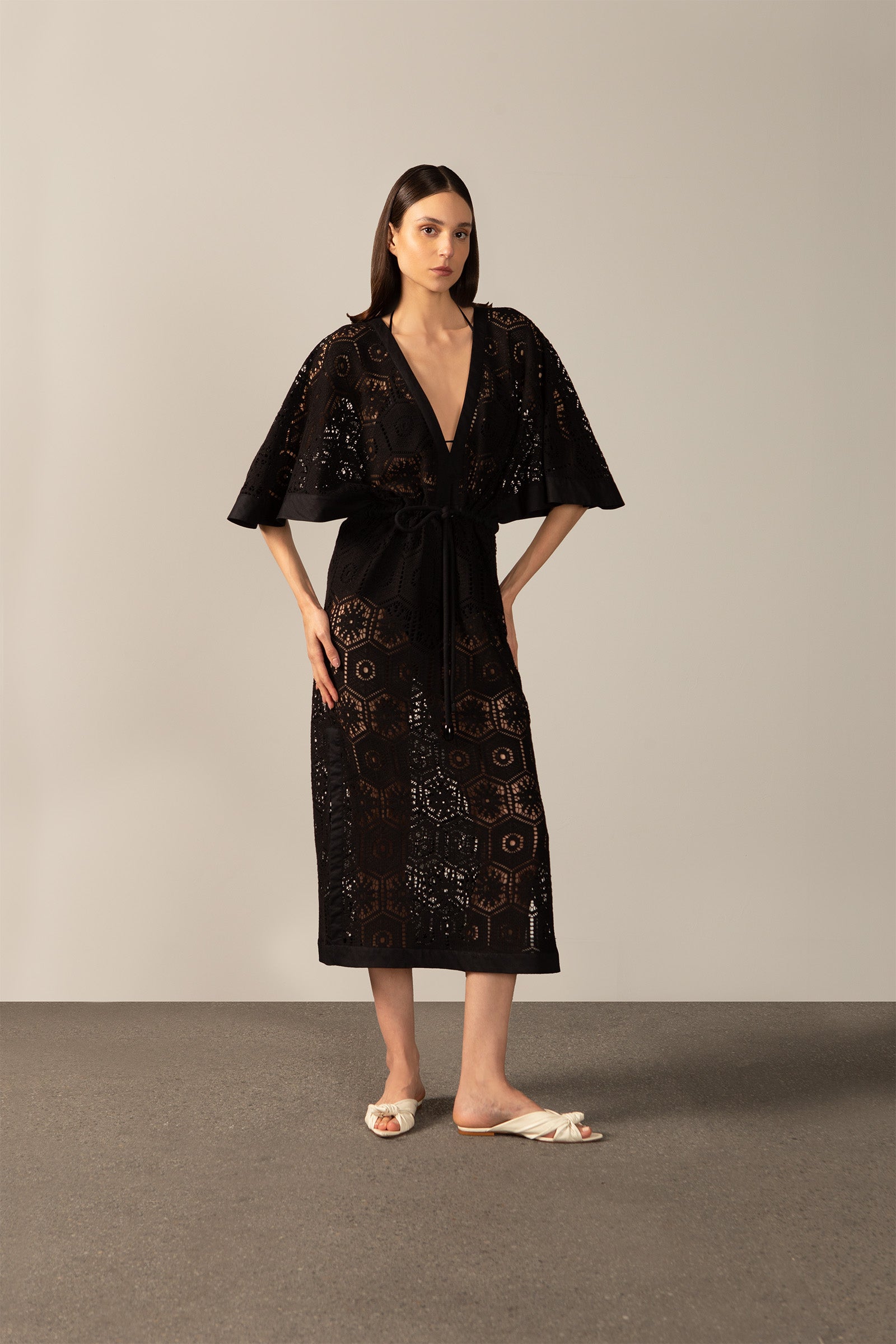 Vestido Longo Decote V Noir