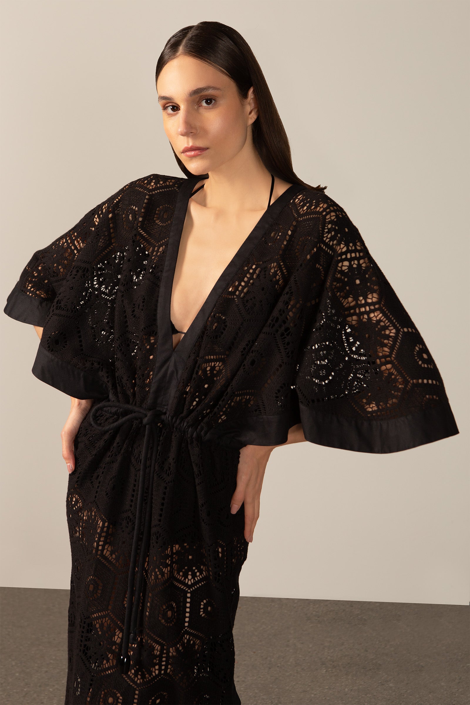 Vestido Longo Decote V Noir