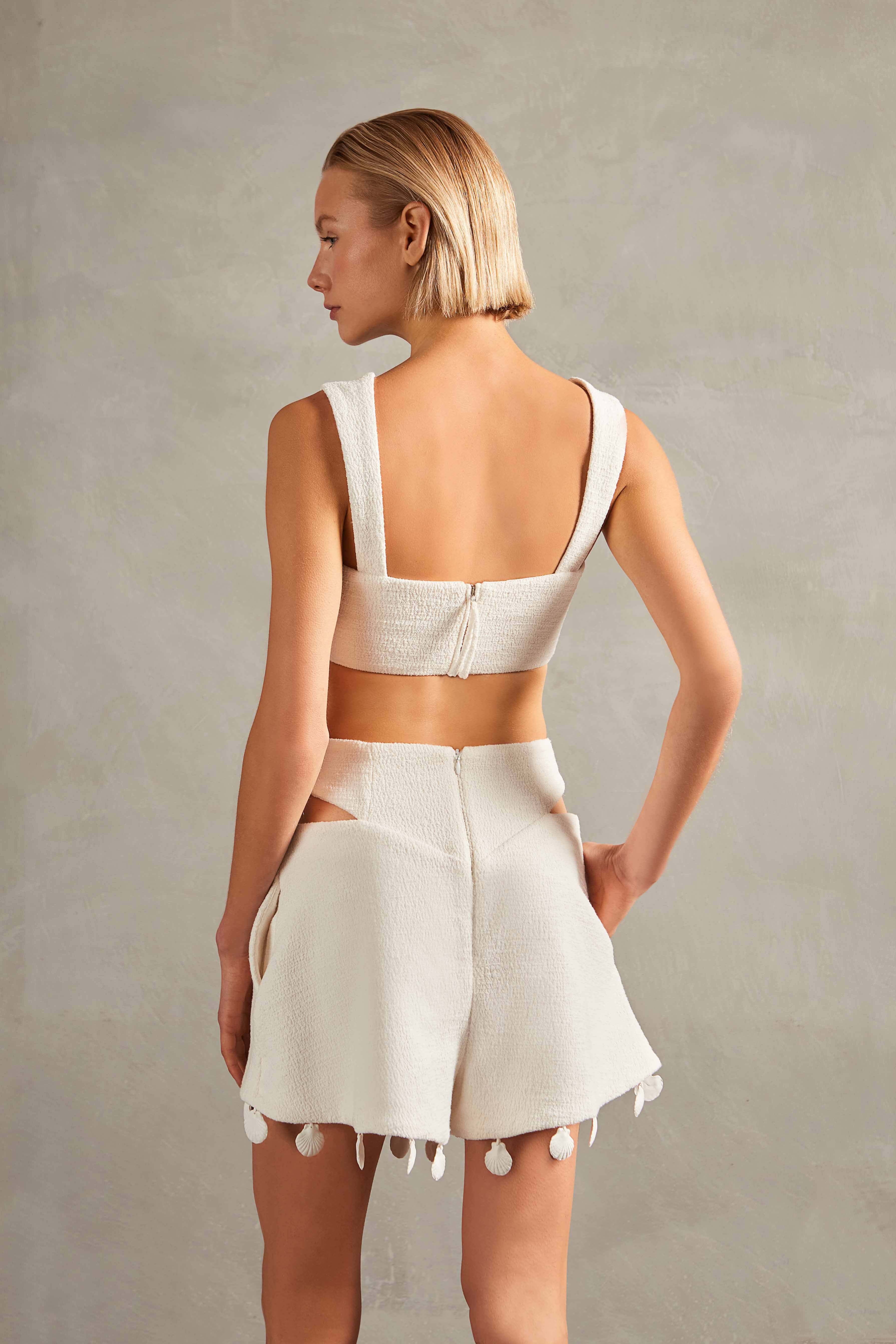 Shorts Barrado Detalhe Conchas