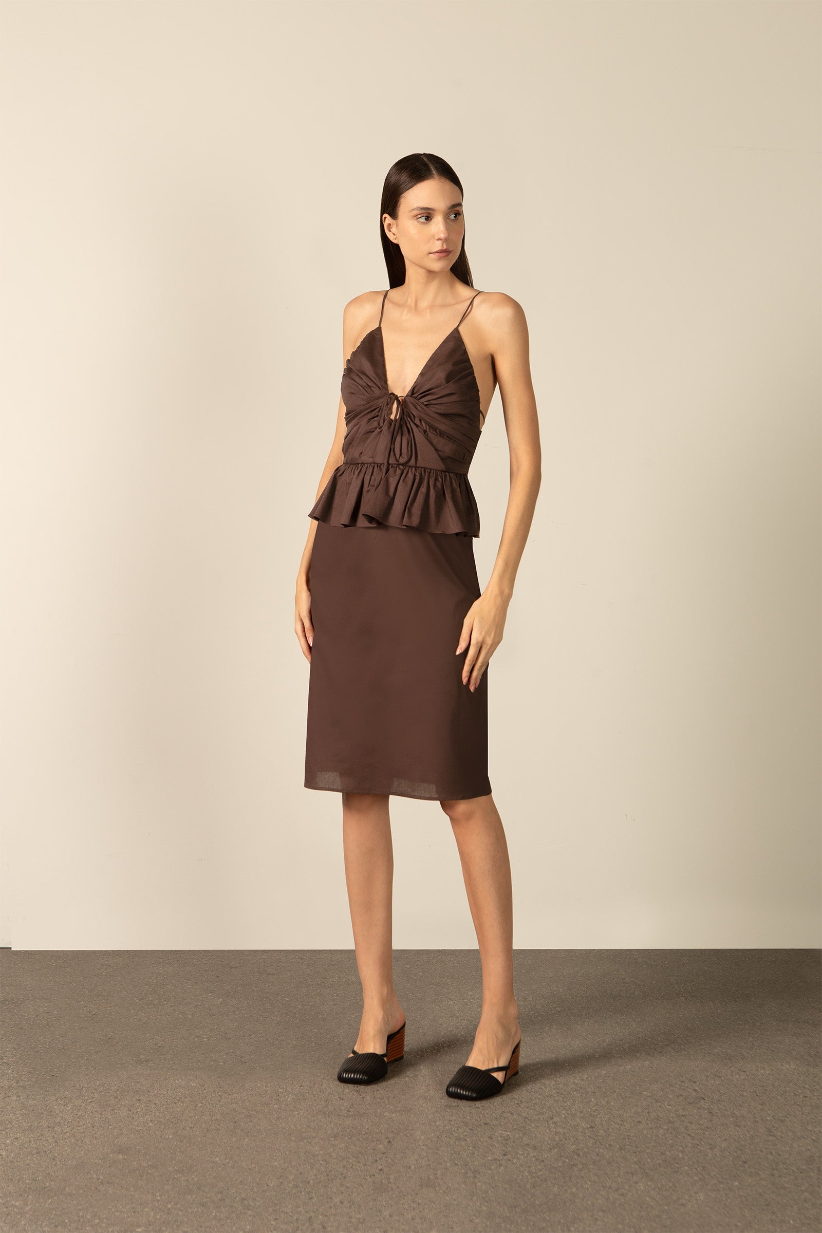 Vestido Alças Peplum Opulence