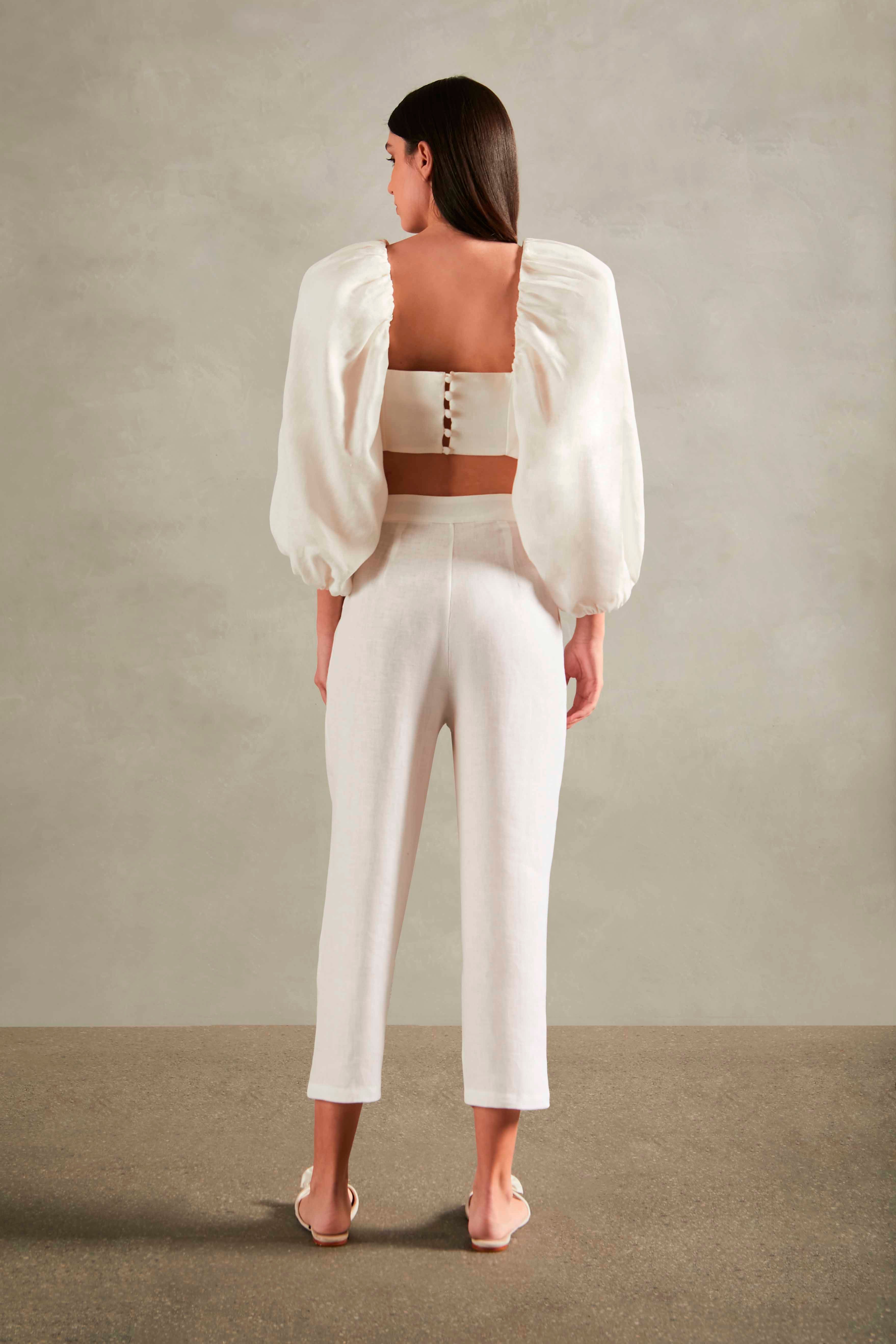 Blusa Cropped Maxi Manga