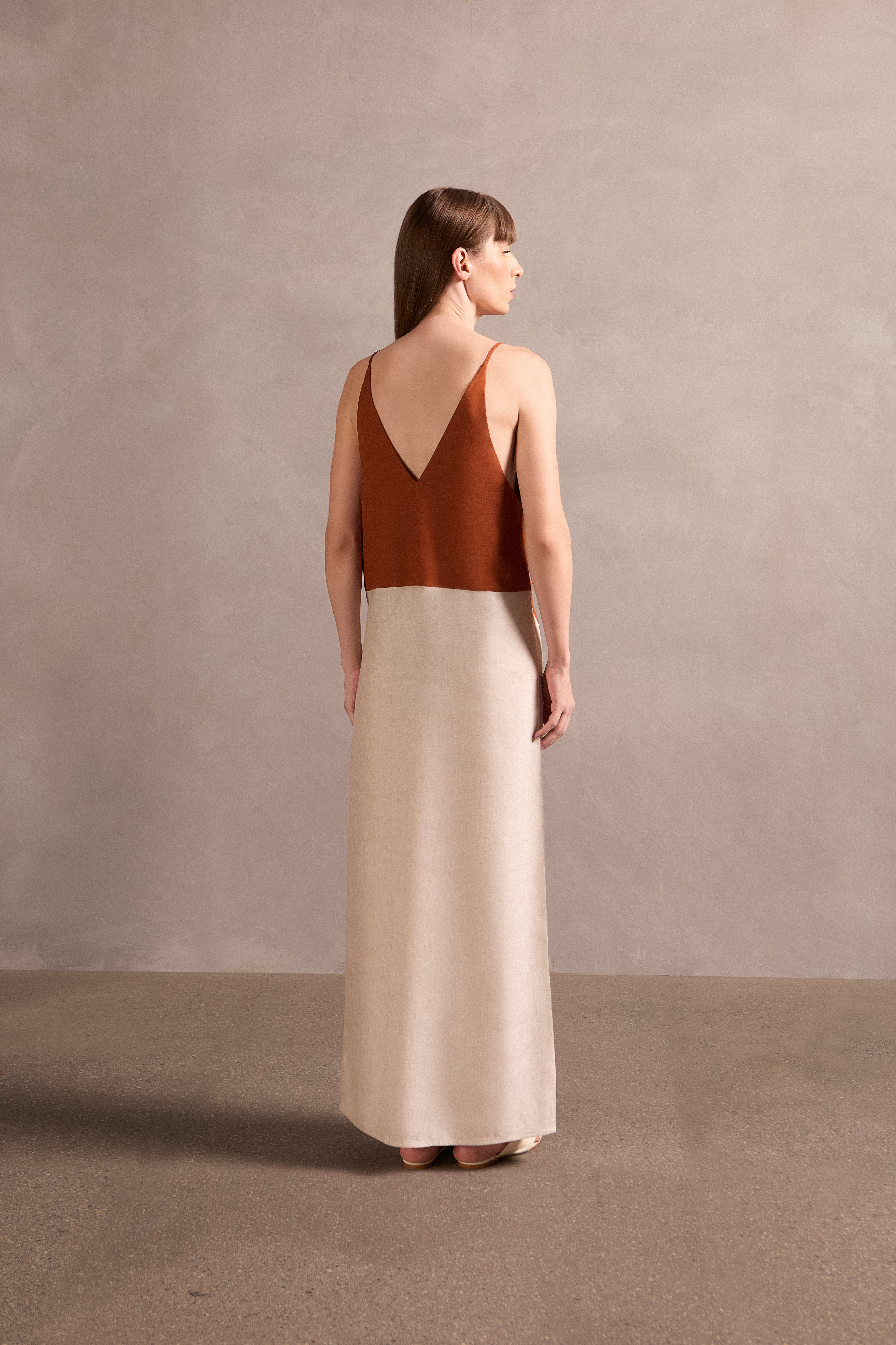 Vestido Longo Bicolor Colibri Solids