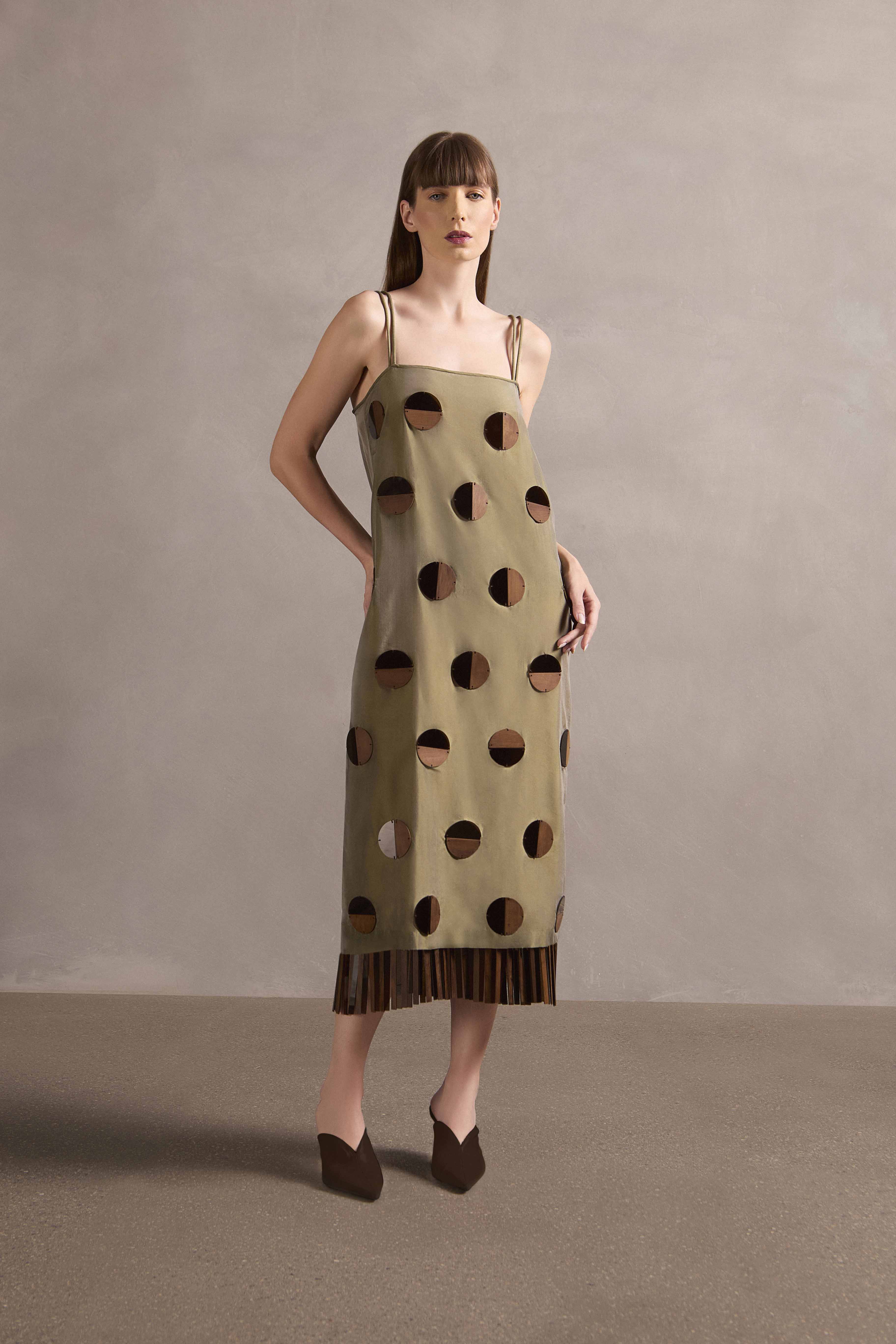 Vestido Midi Com Aplicações Mobile