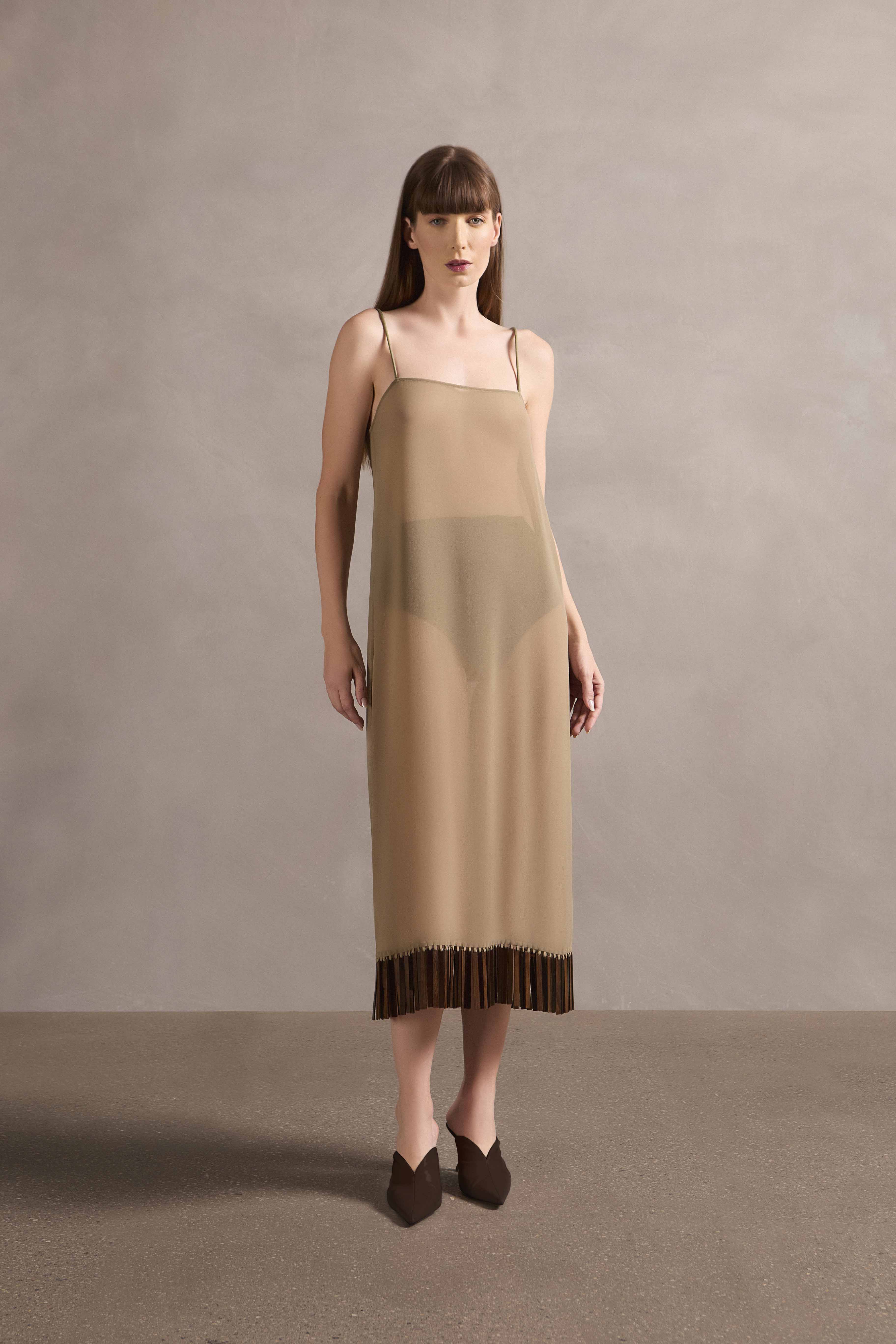 Vestido Midi Com Aplicações Mobile