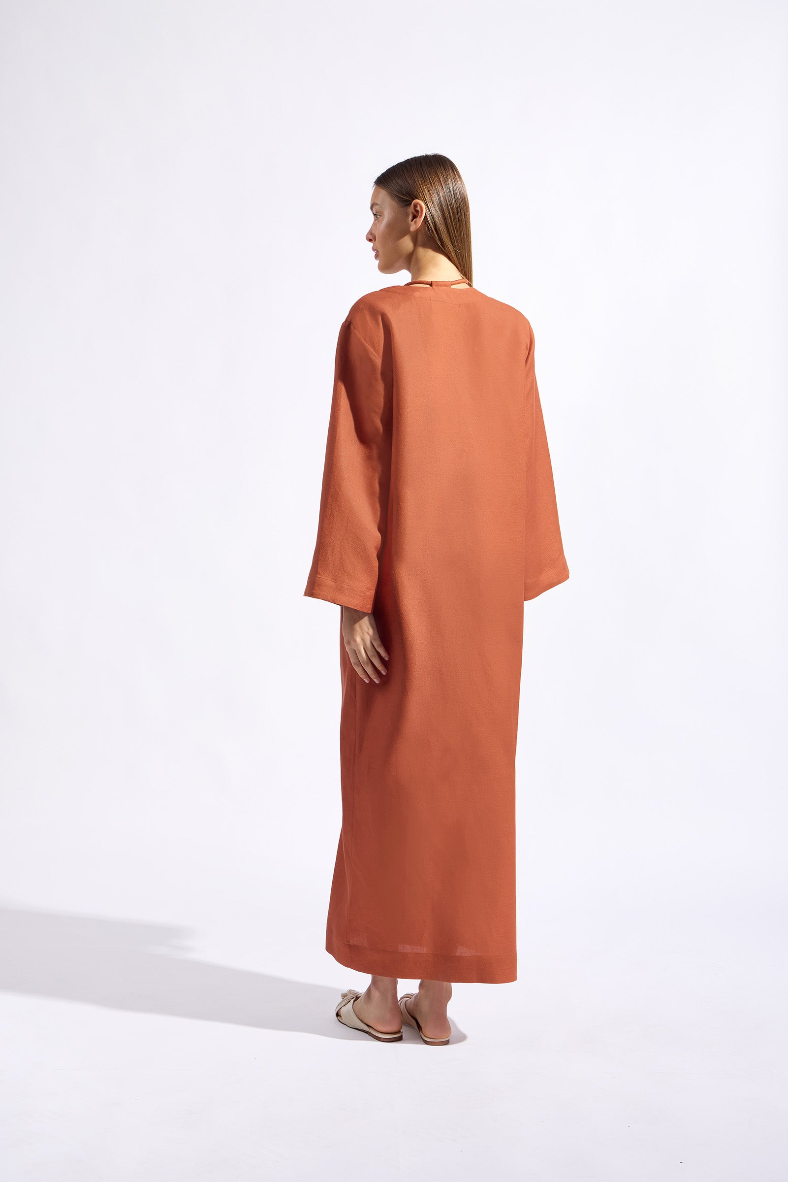 Túnica Longa Manga Longa Bicolor