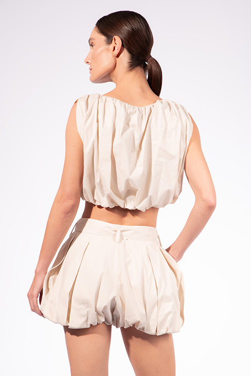 Blusa Cropped Franzido Baleares Liso