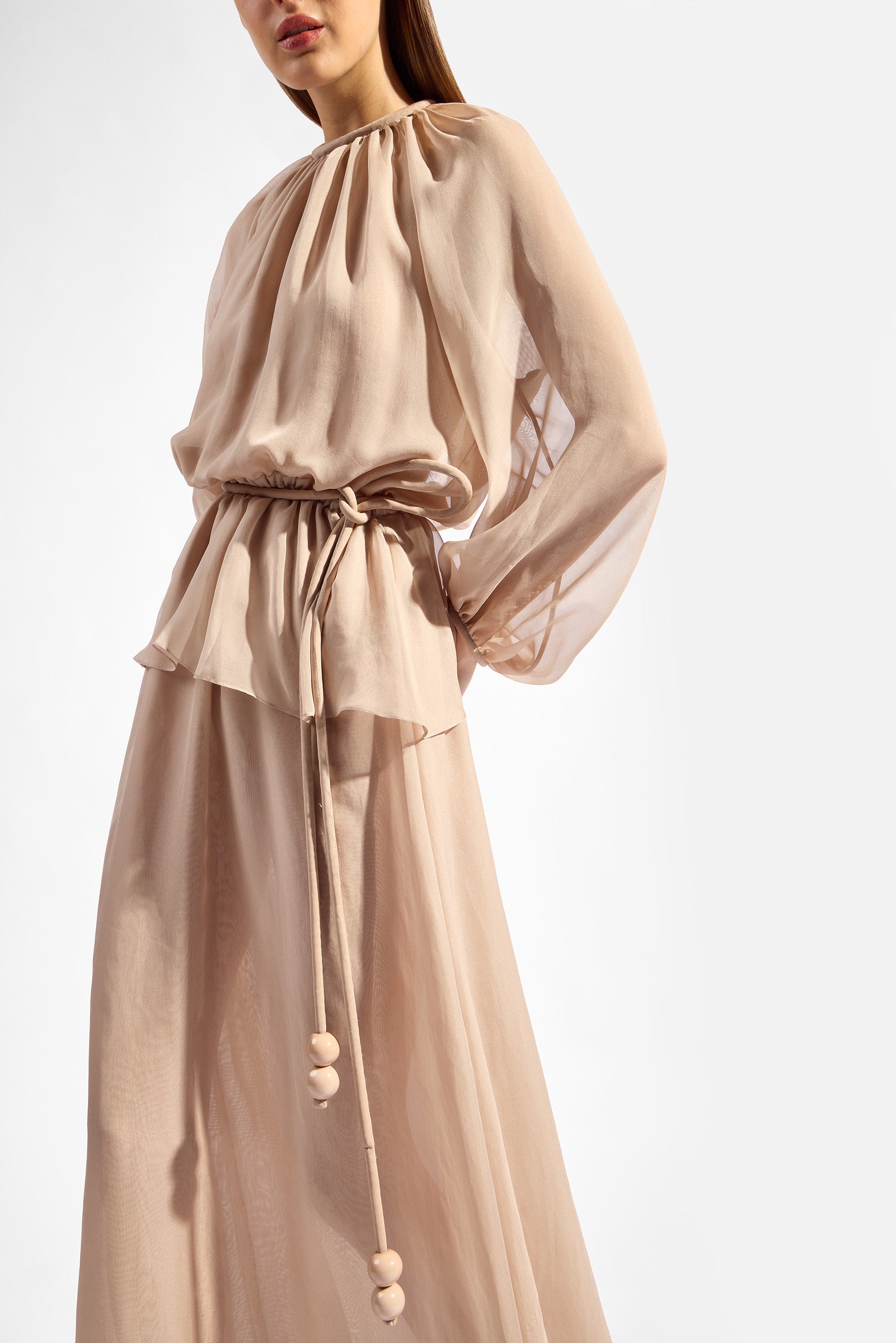 Vestido Longo Peplum Baleares Lisos