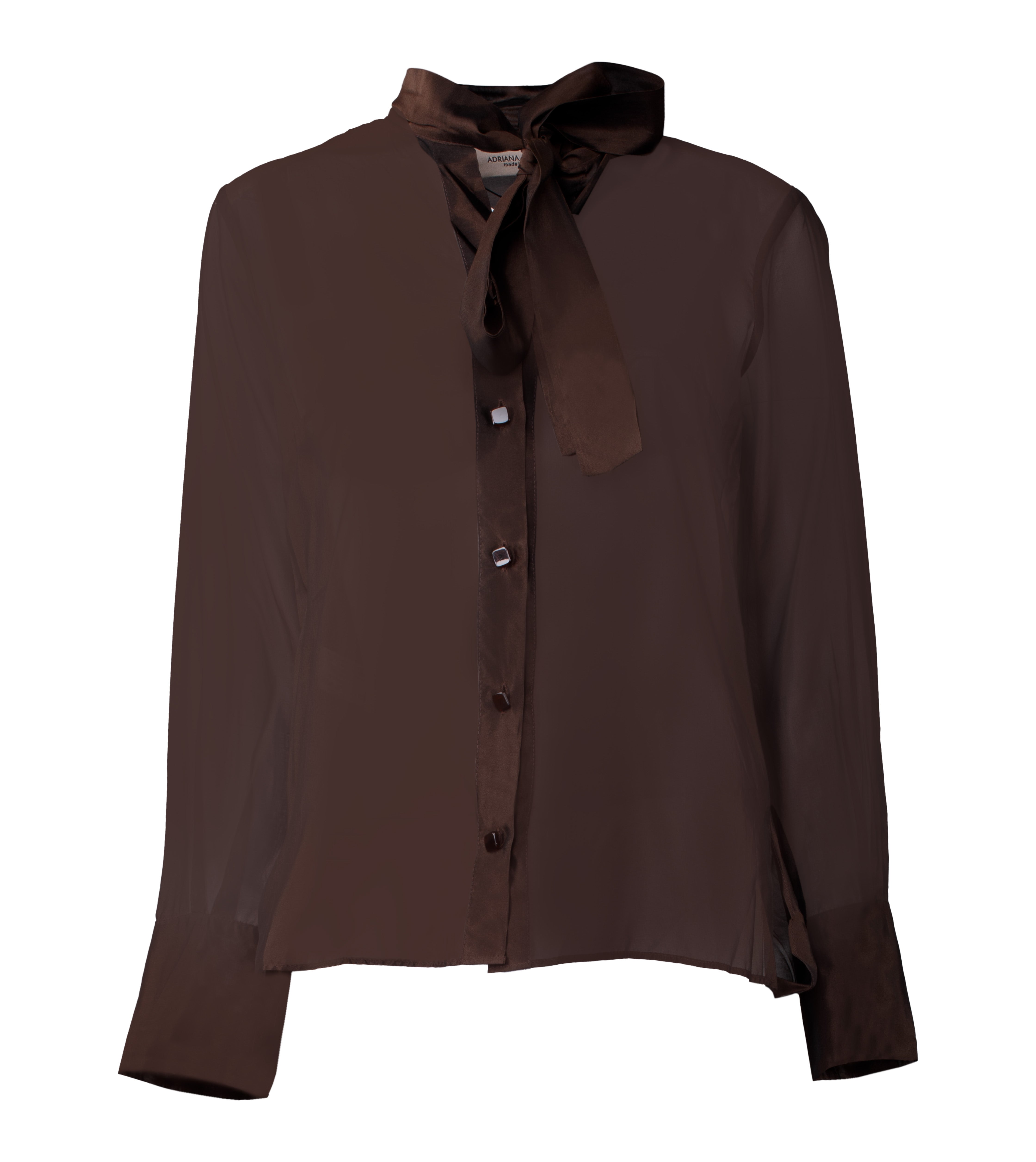 Camisa Manga Longa Organza Com Faixa Mobile