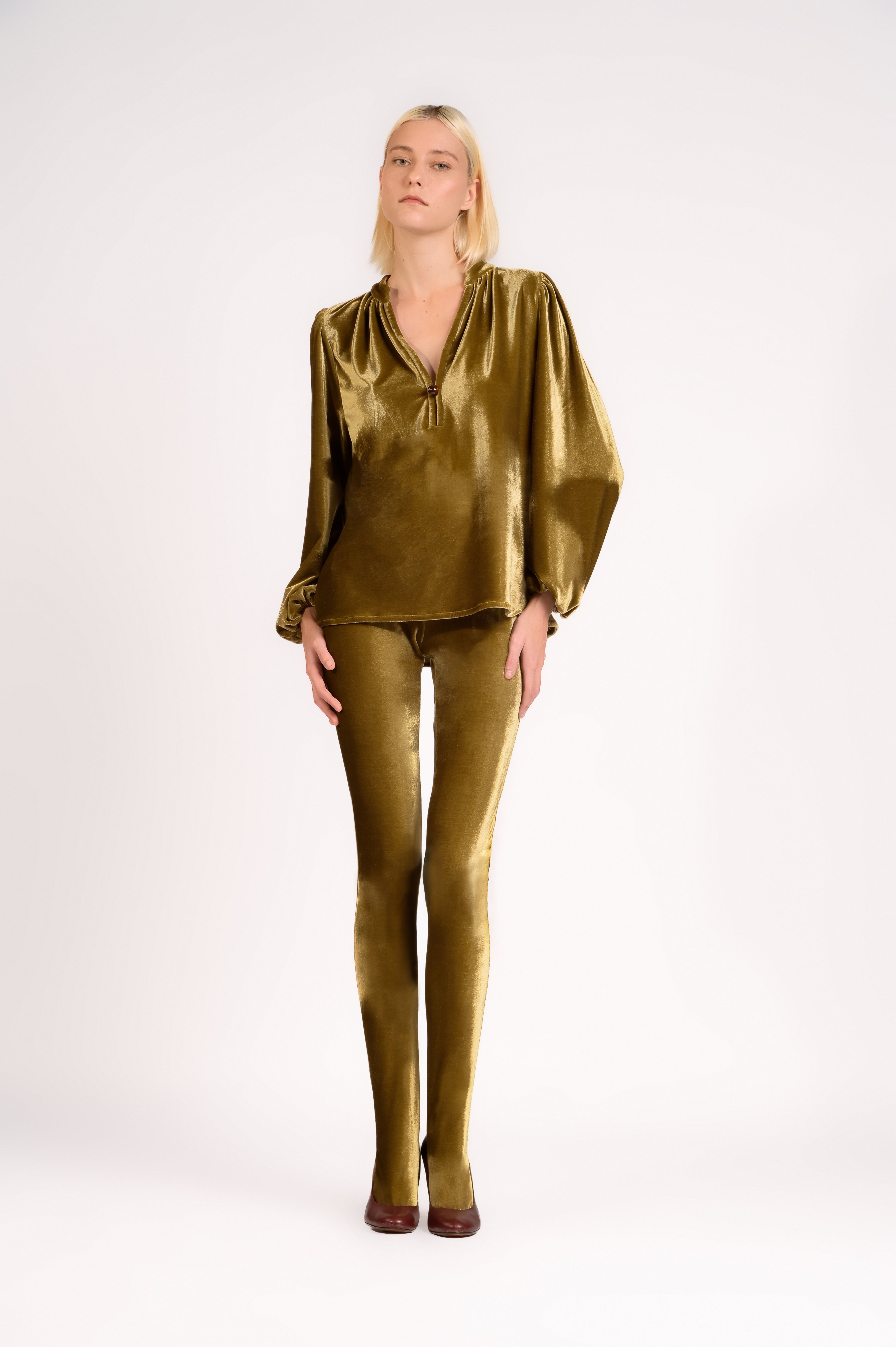 Blusa Manga Bufante Velvet