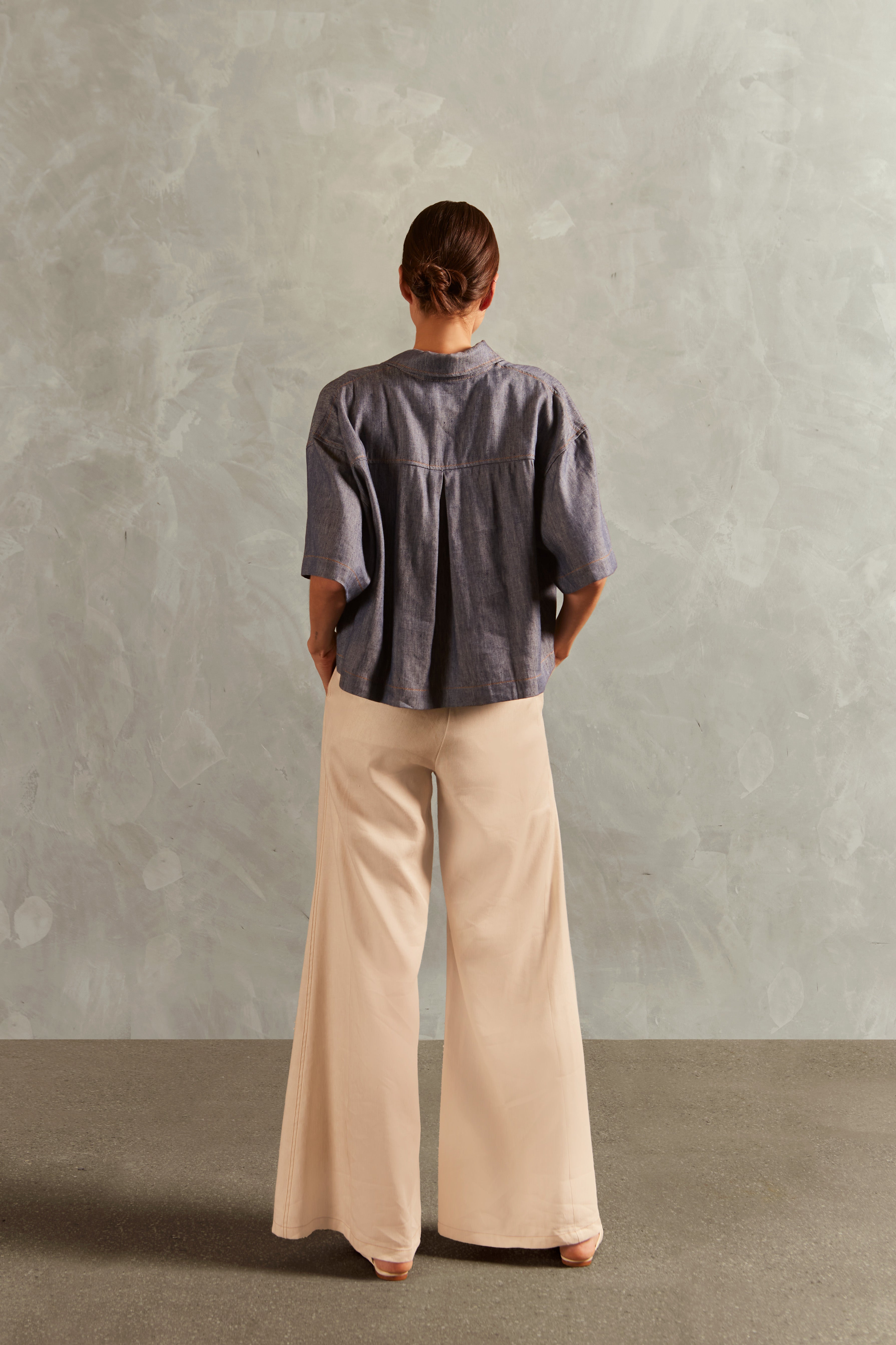 Calça Pantalona Jeans