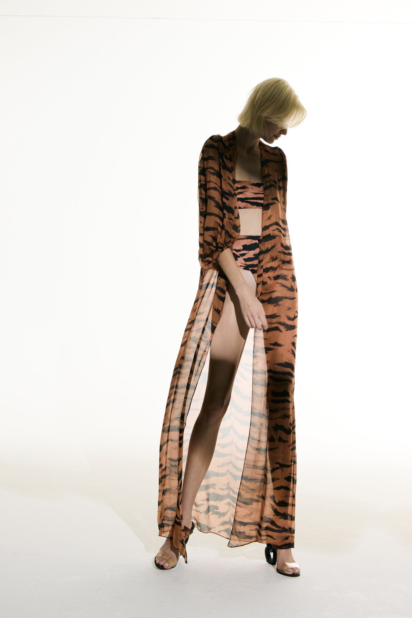 Robe Longo Manga Bufante Sabine Getty