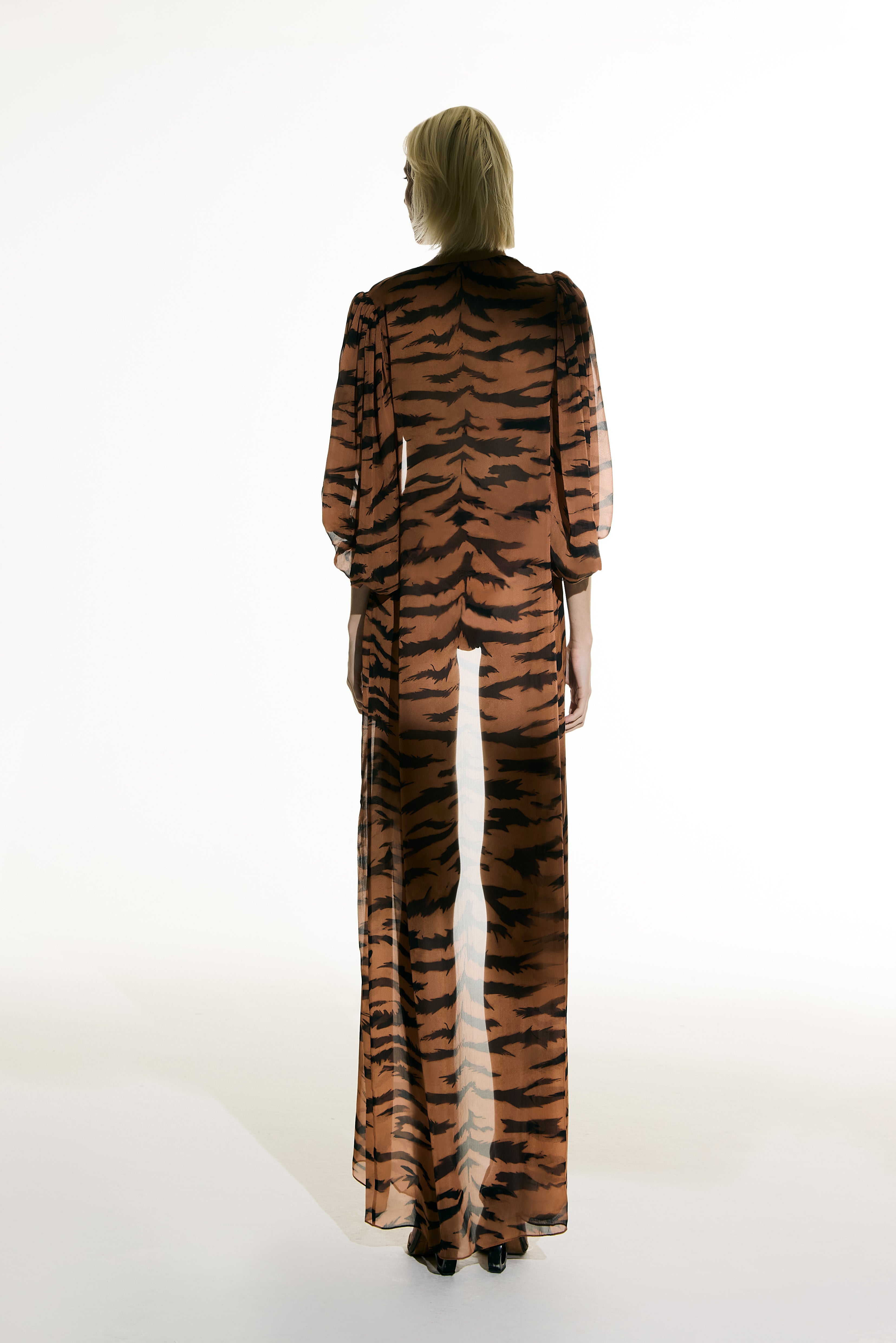 Robe Longo Manga Bufante Sabine Getty