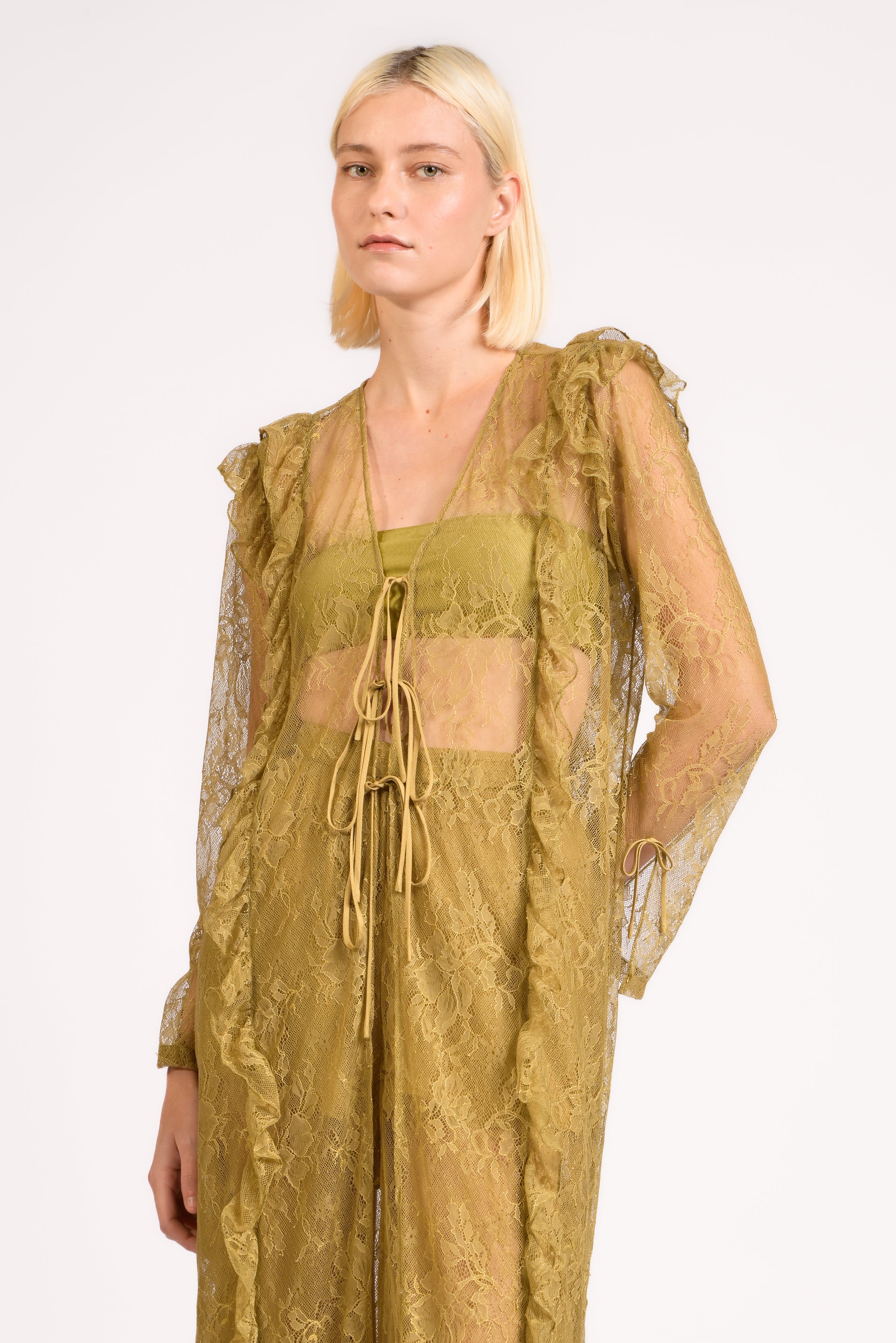 Robe Longo Babados Lina Pois Lisos