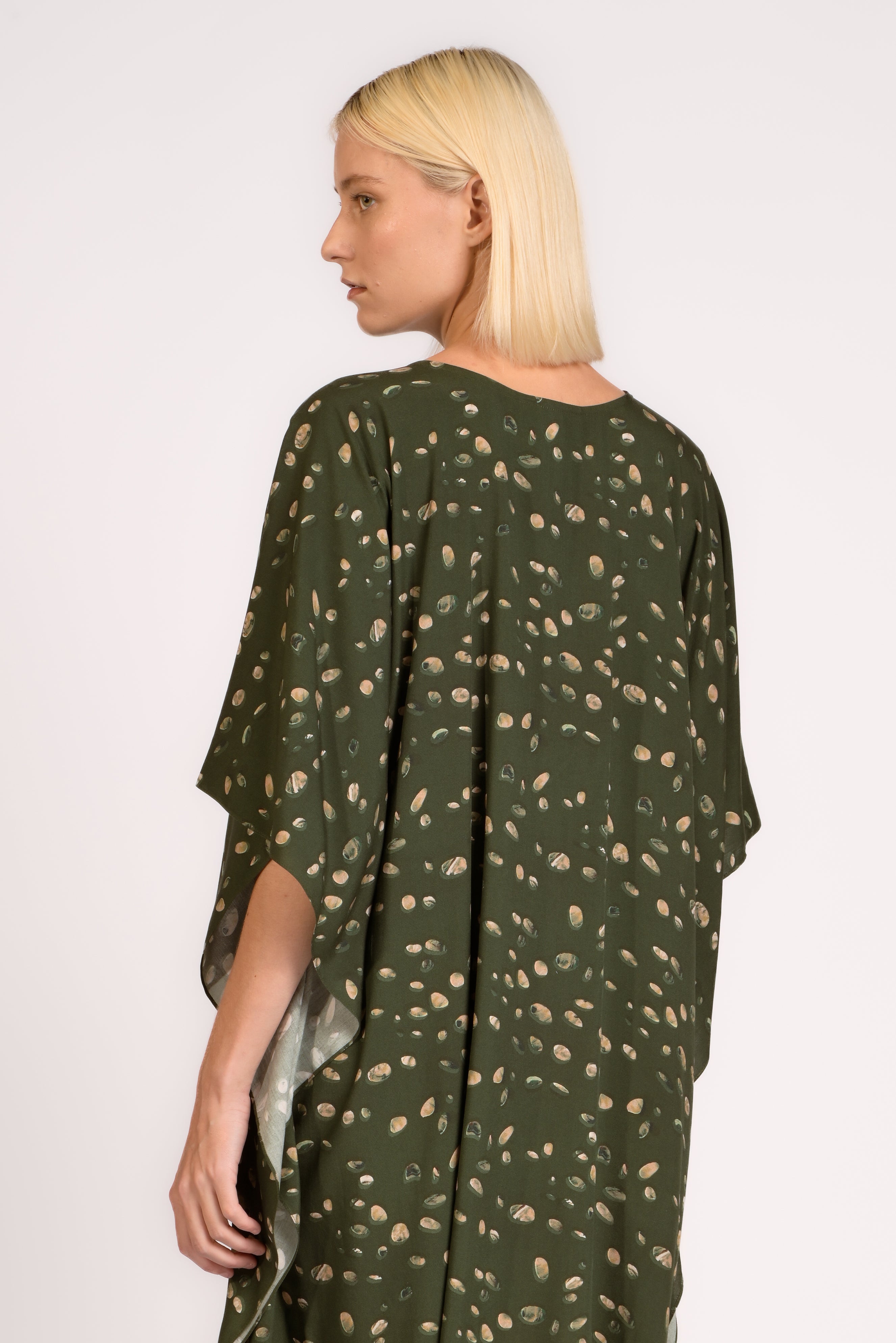 Kaftan Curto Green Pois