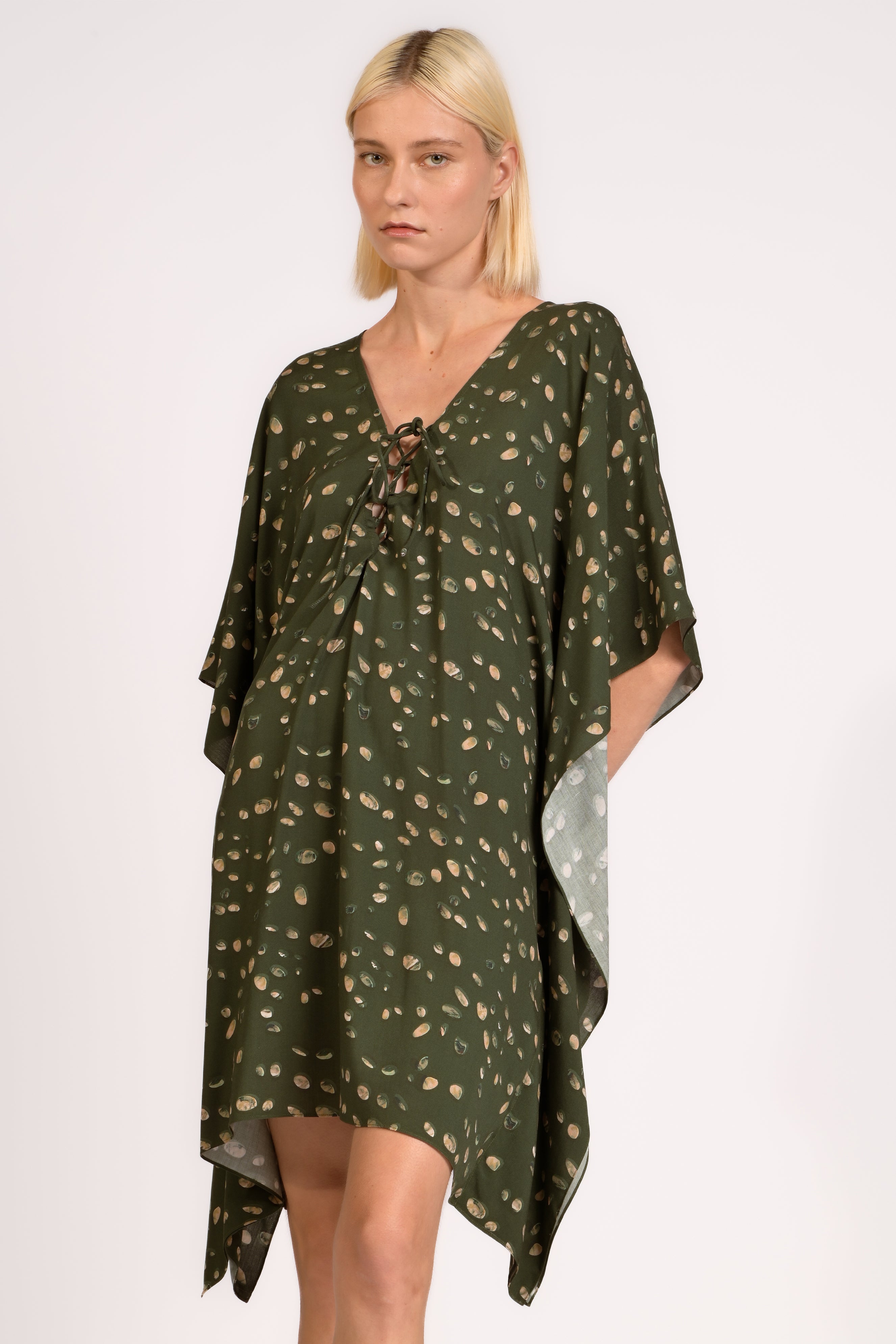 Kaftan Curto Green Pois