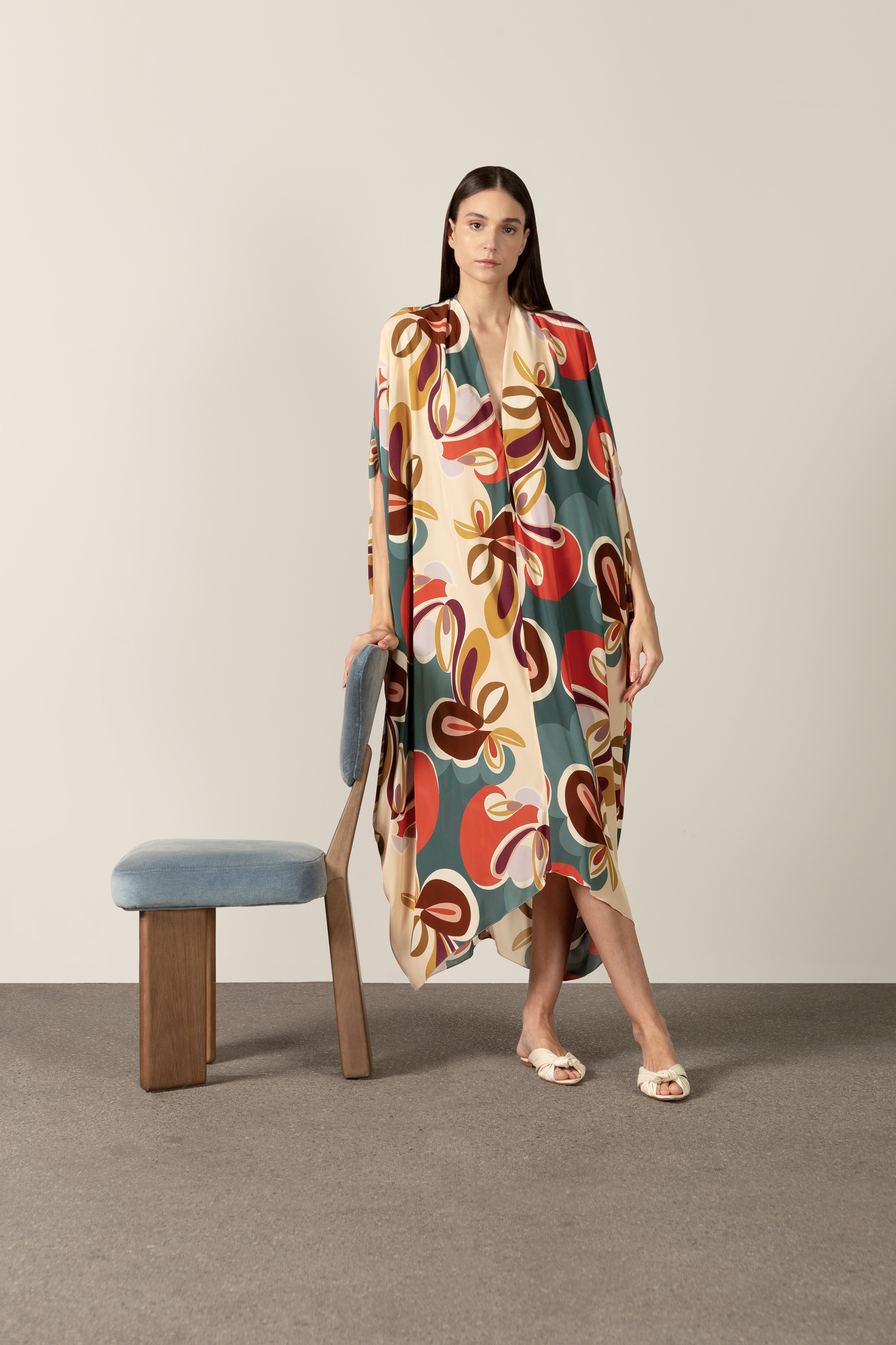 Kaftan Midi Floral Organic