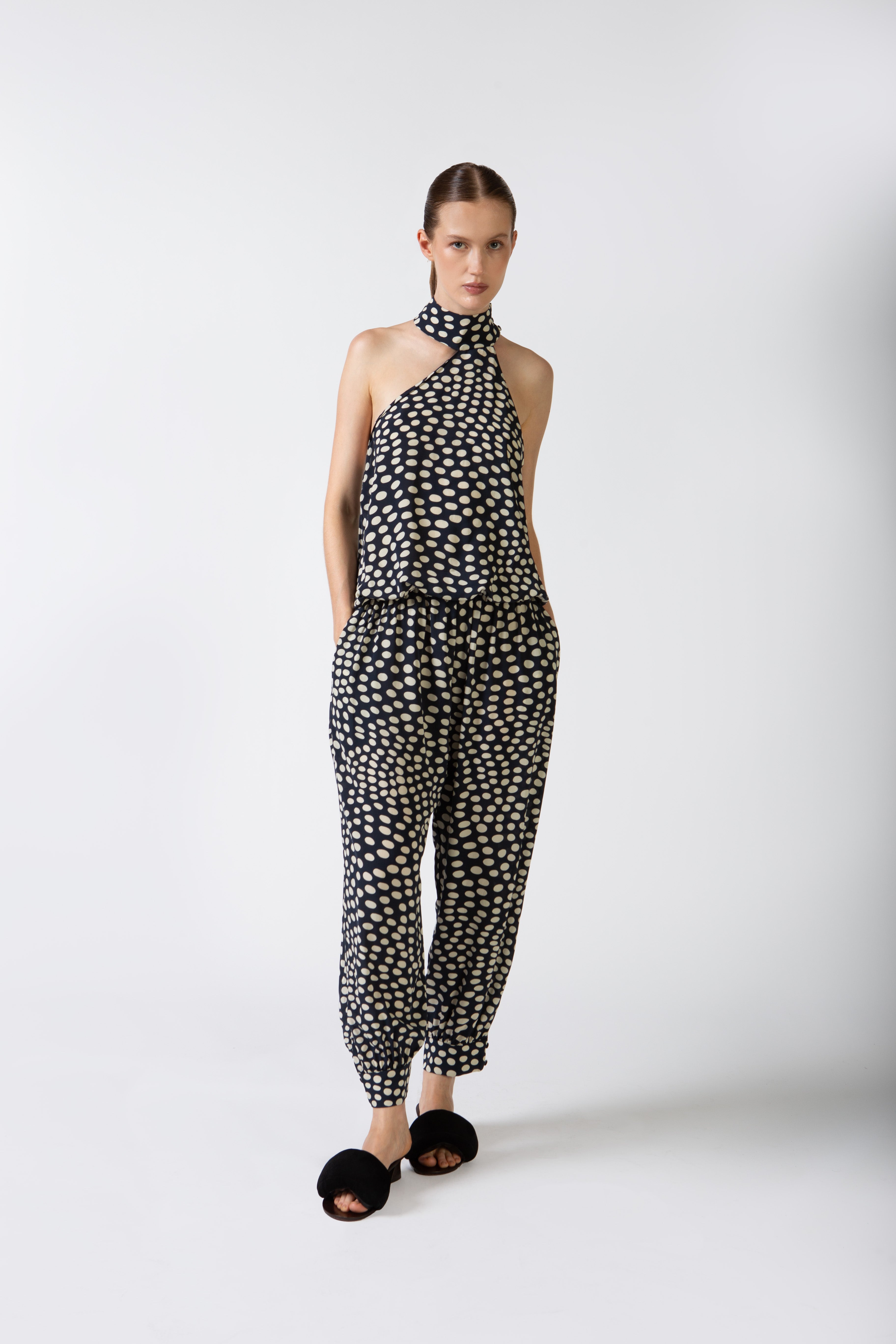 Jumpsuit Ombro Só Gola Alta Pois