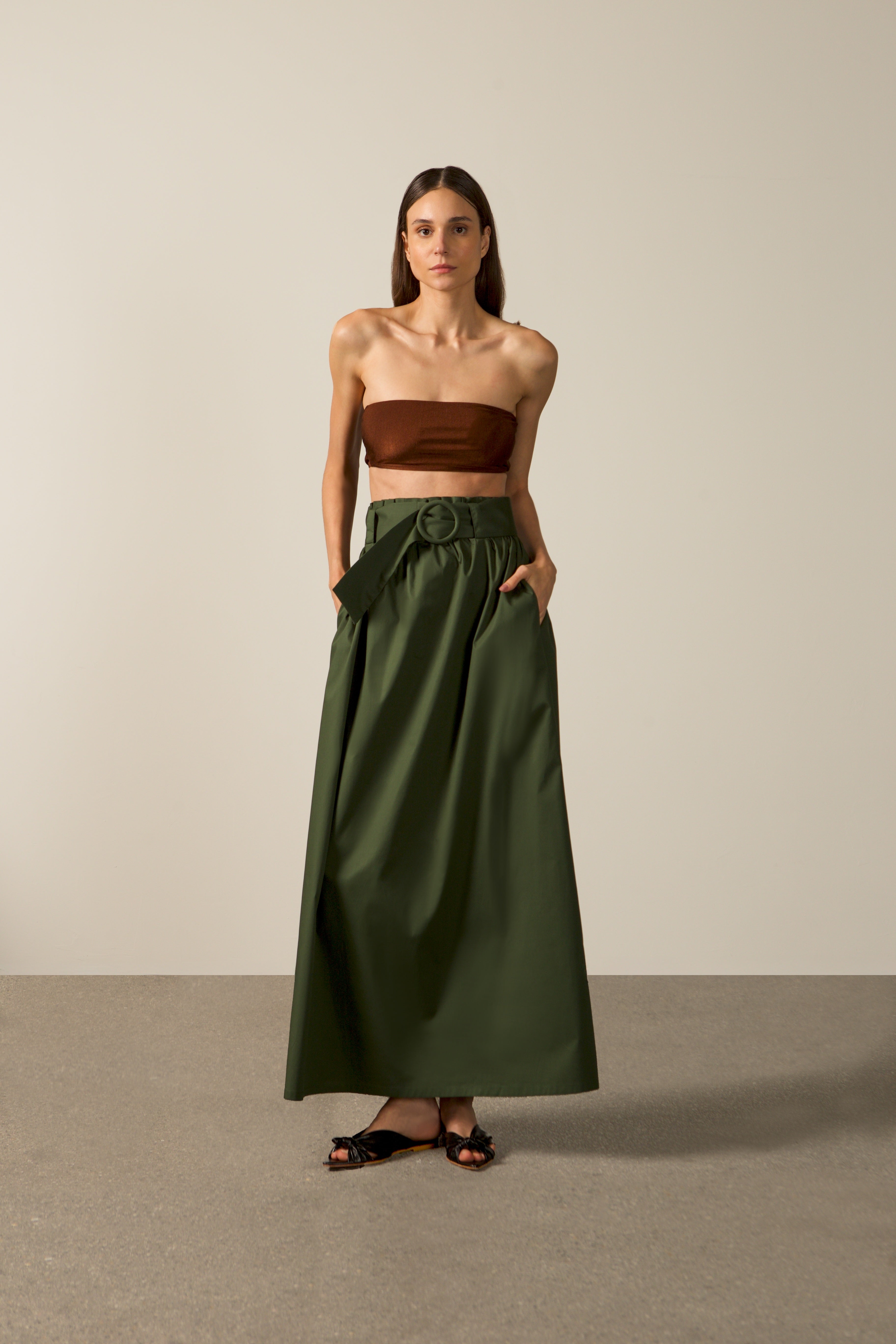 Saia Longa Com Cinto