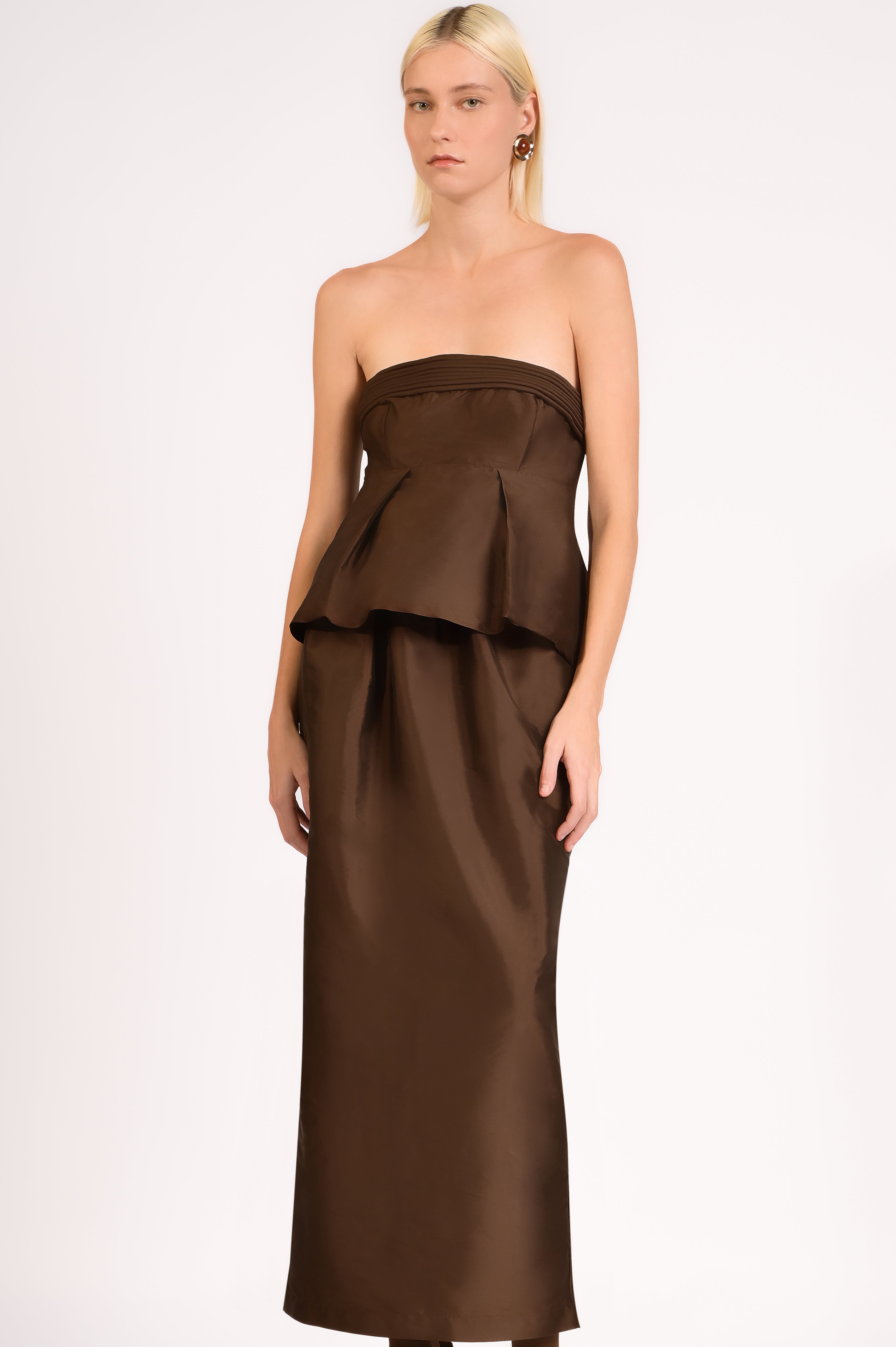 Saia Reta Tafetá Full Bloom