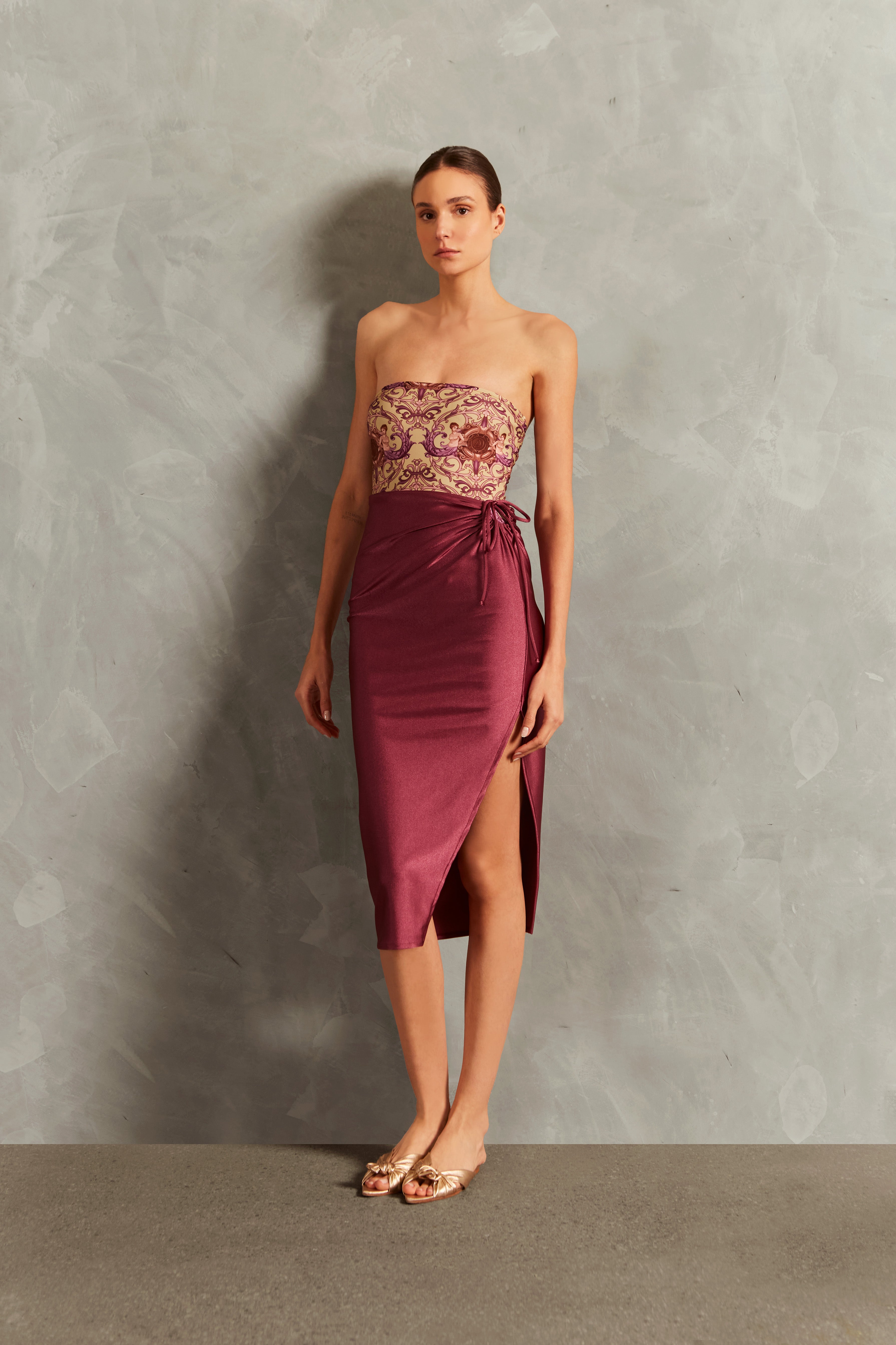 Saia Midi Detalhe Amarração Lateral