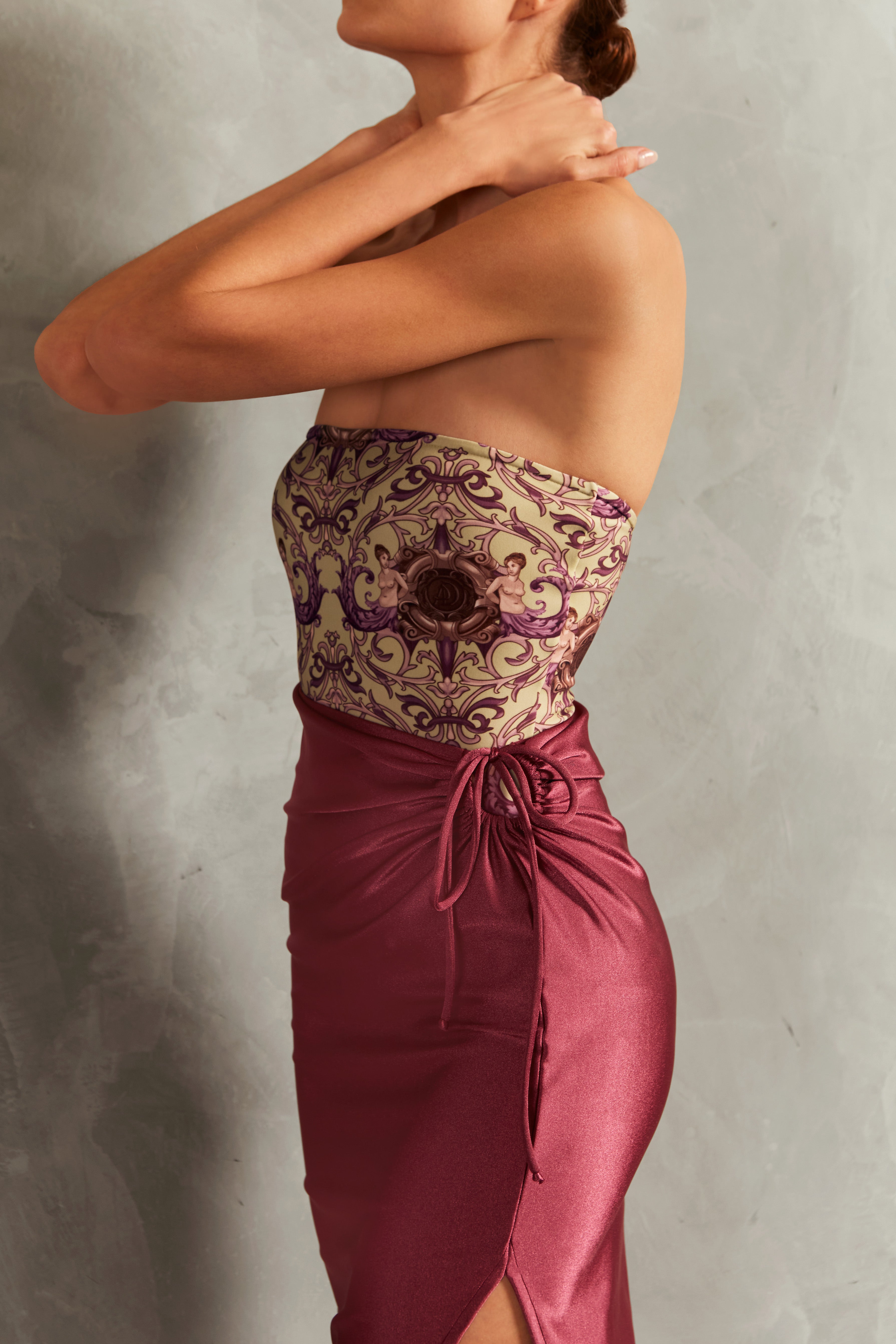 Saia Midi Detalhe Amarração Lateral