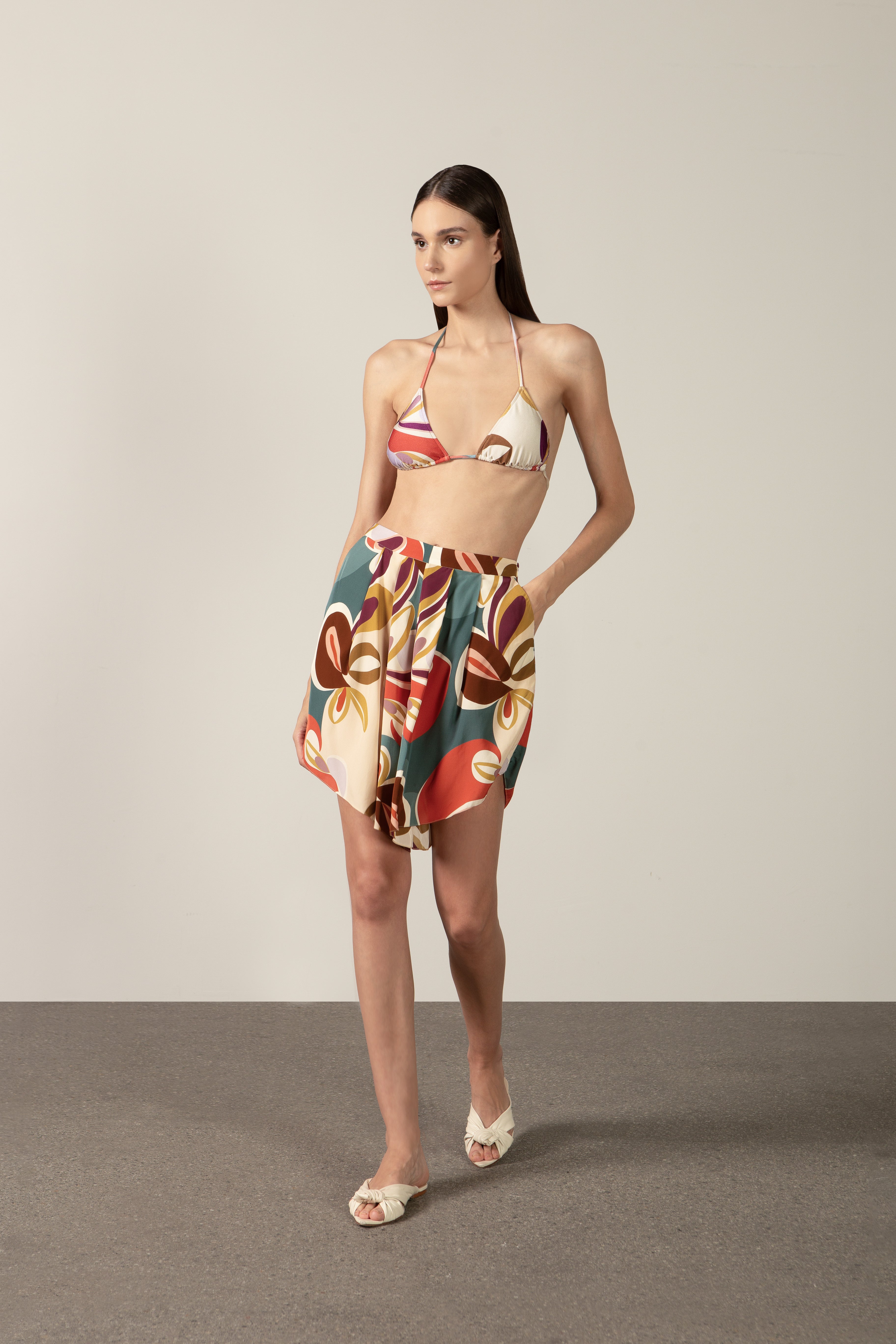 Shorts Longo Floral Organic