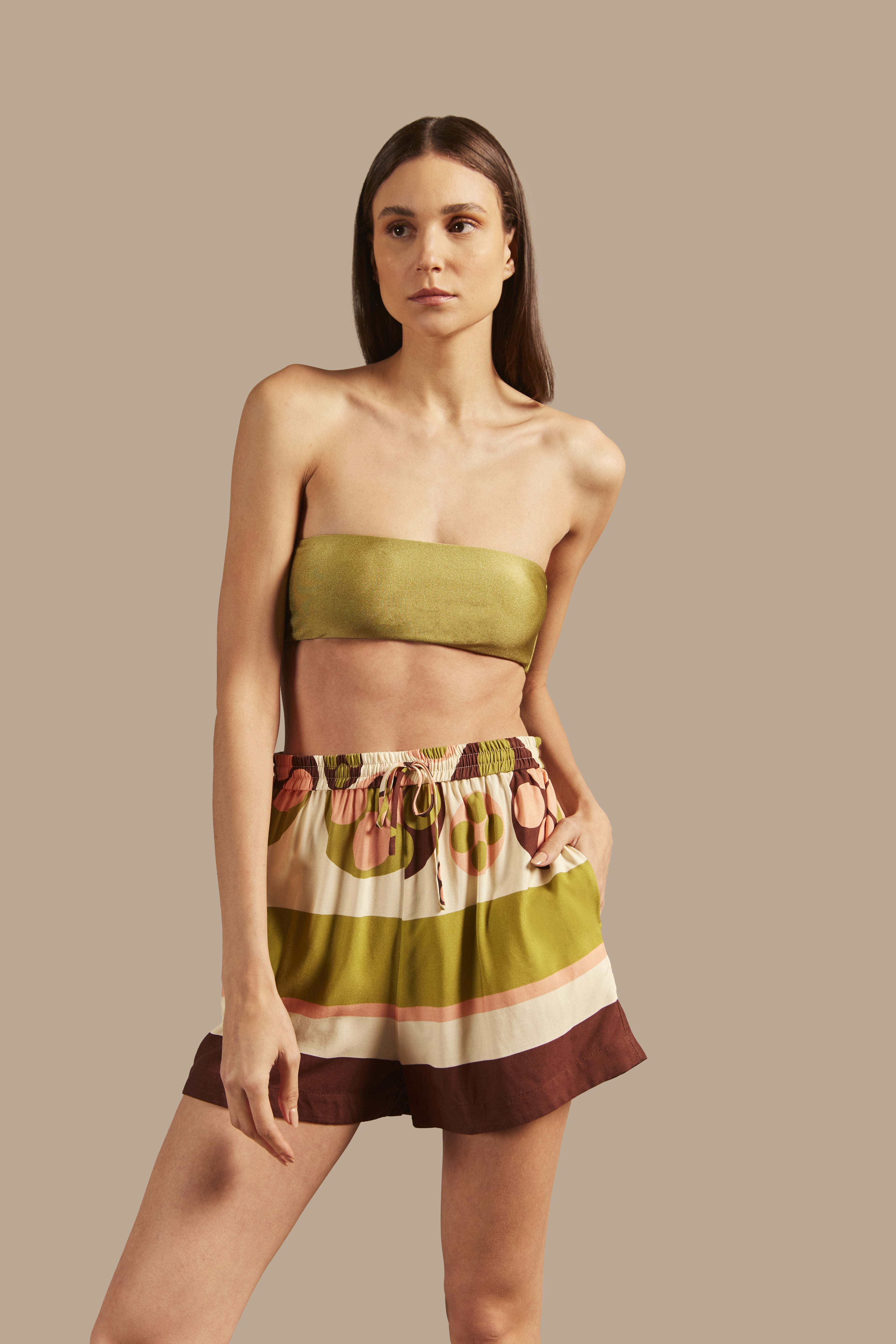 Shorts Curto Giardino Viscose