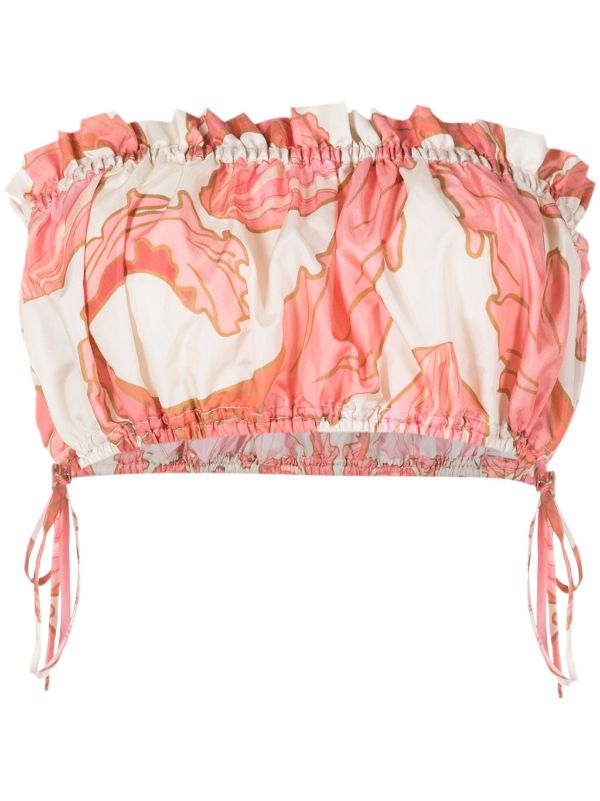 Top Tomara que Caia Detalhe Franzido Conchas