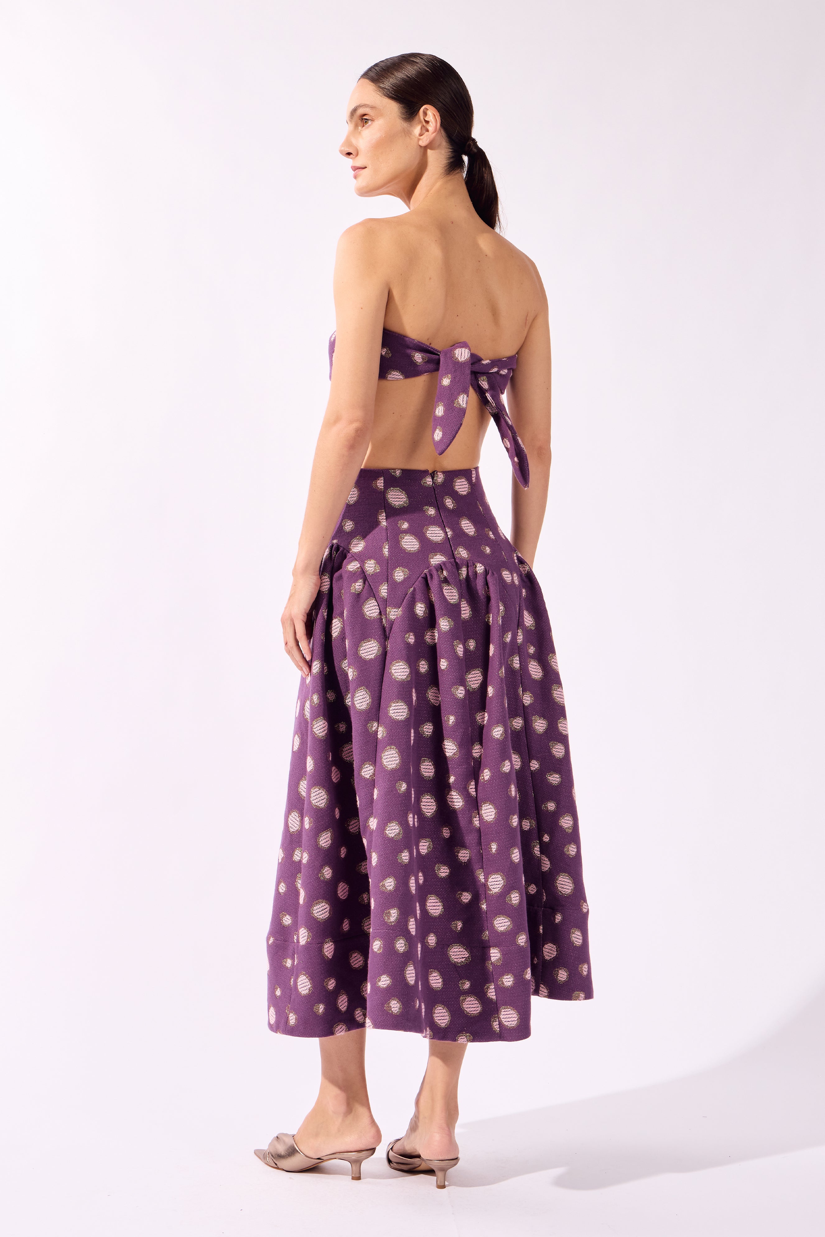Top Tomara que Caia Jacquard Lina Pois